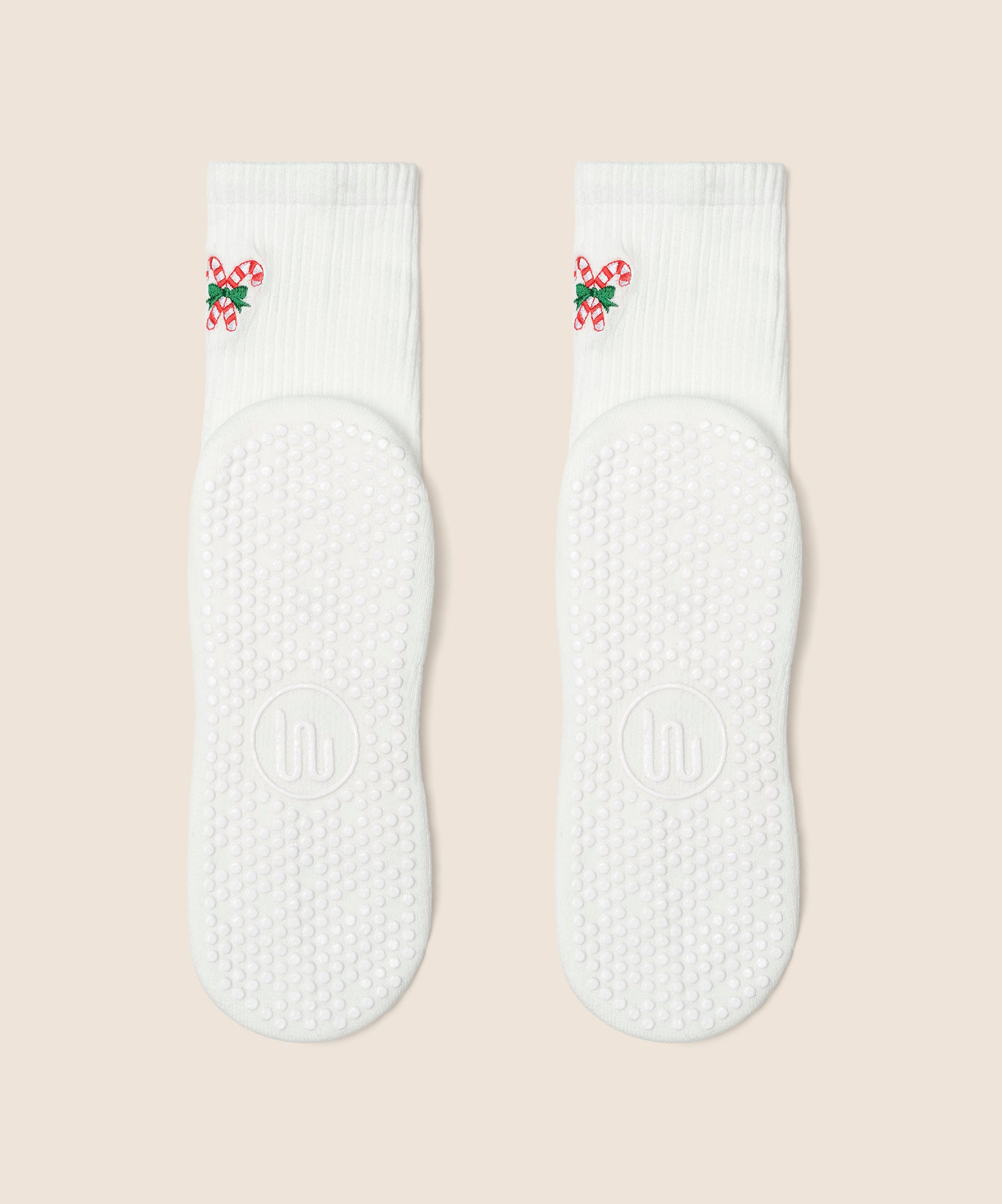 Crew Non Slip Grip Socks - Candy Cane