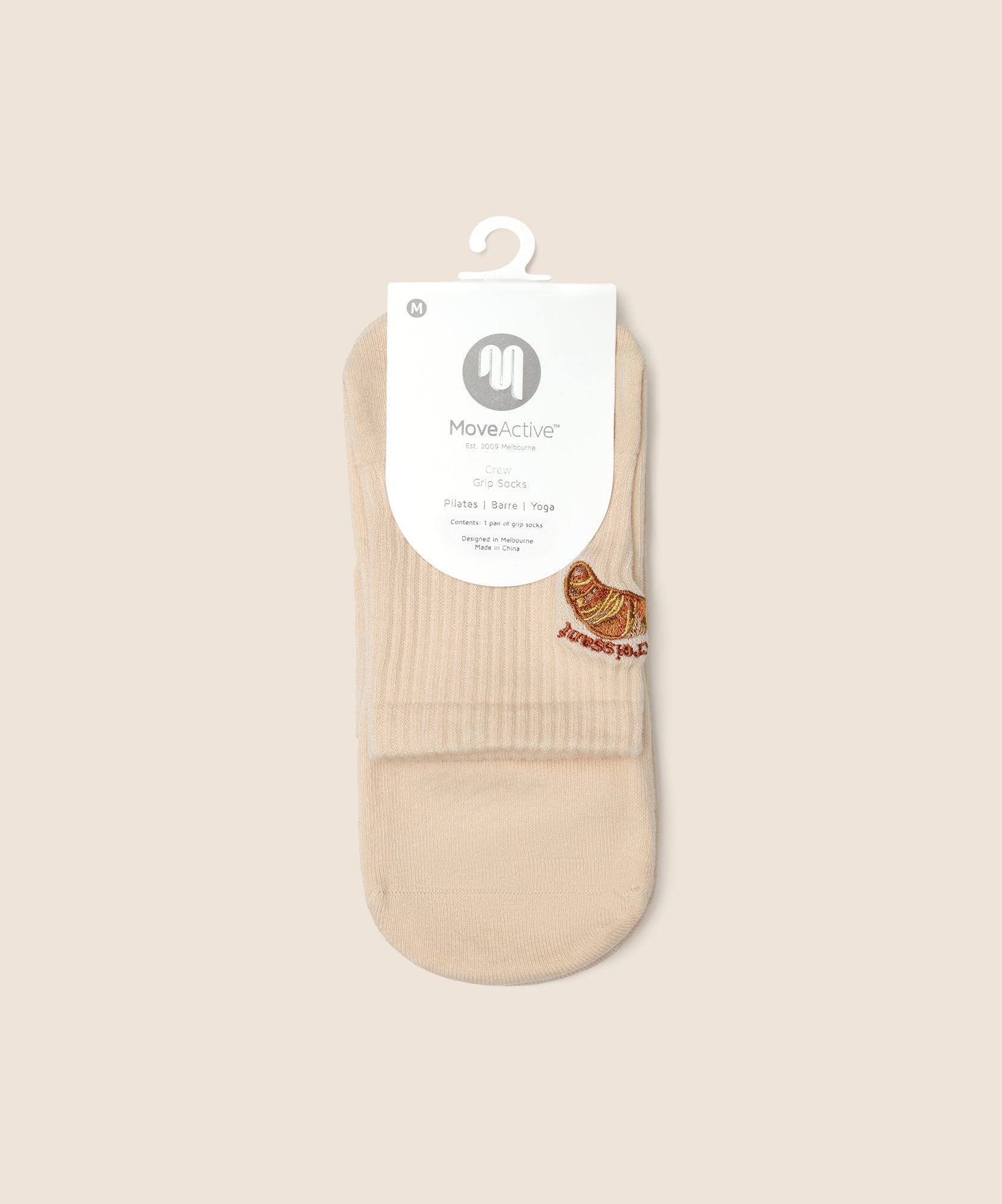 Crew Non Slip Grip Socks - Le Croissant