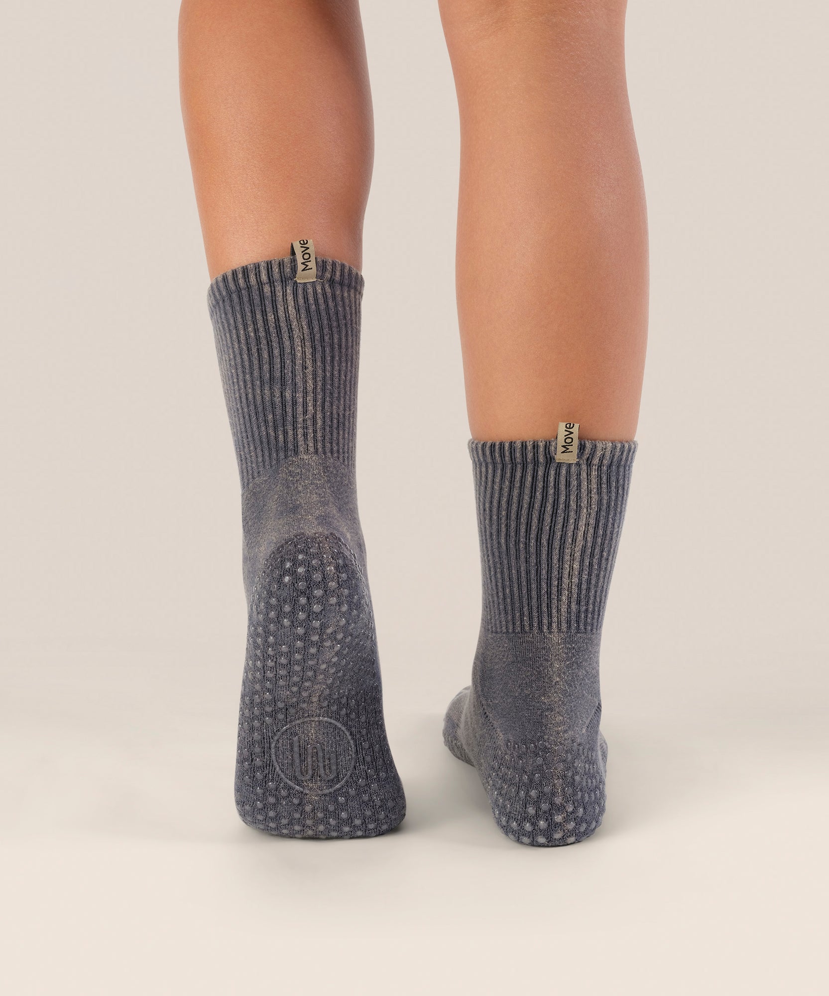 Crew Non Slip Grip Socks - Vintage Rib Navy