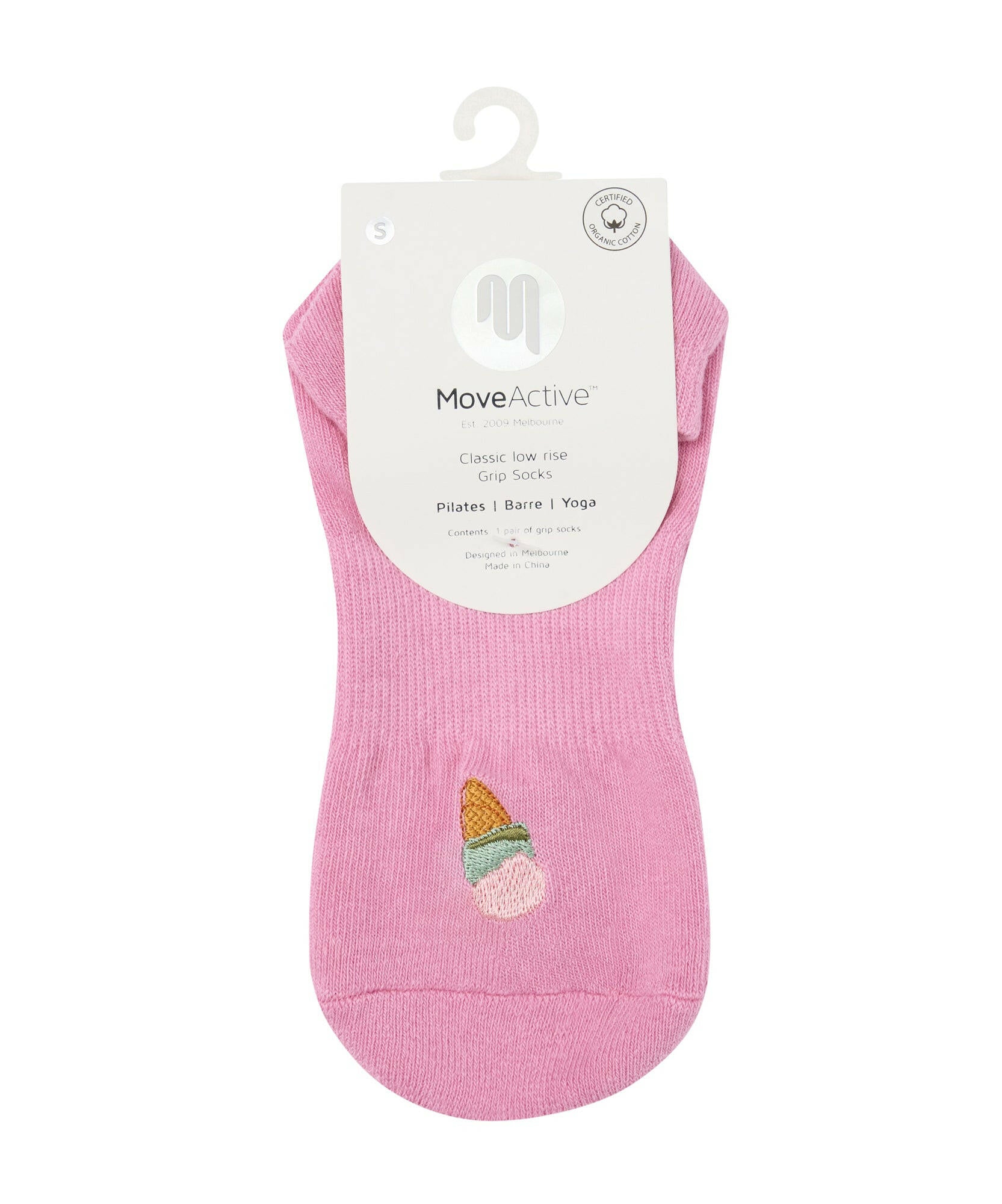 Low Rise Grip Socks - Pink Gelato