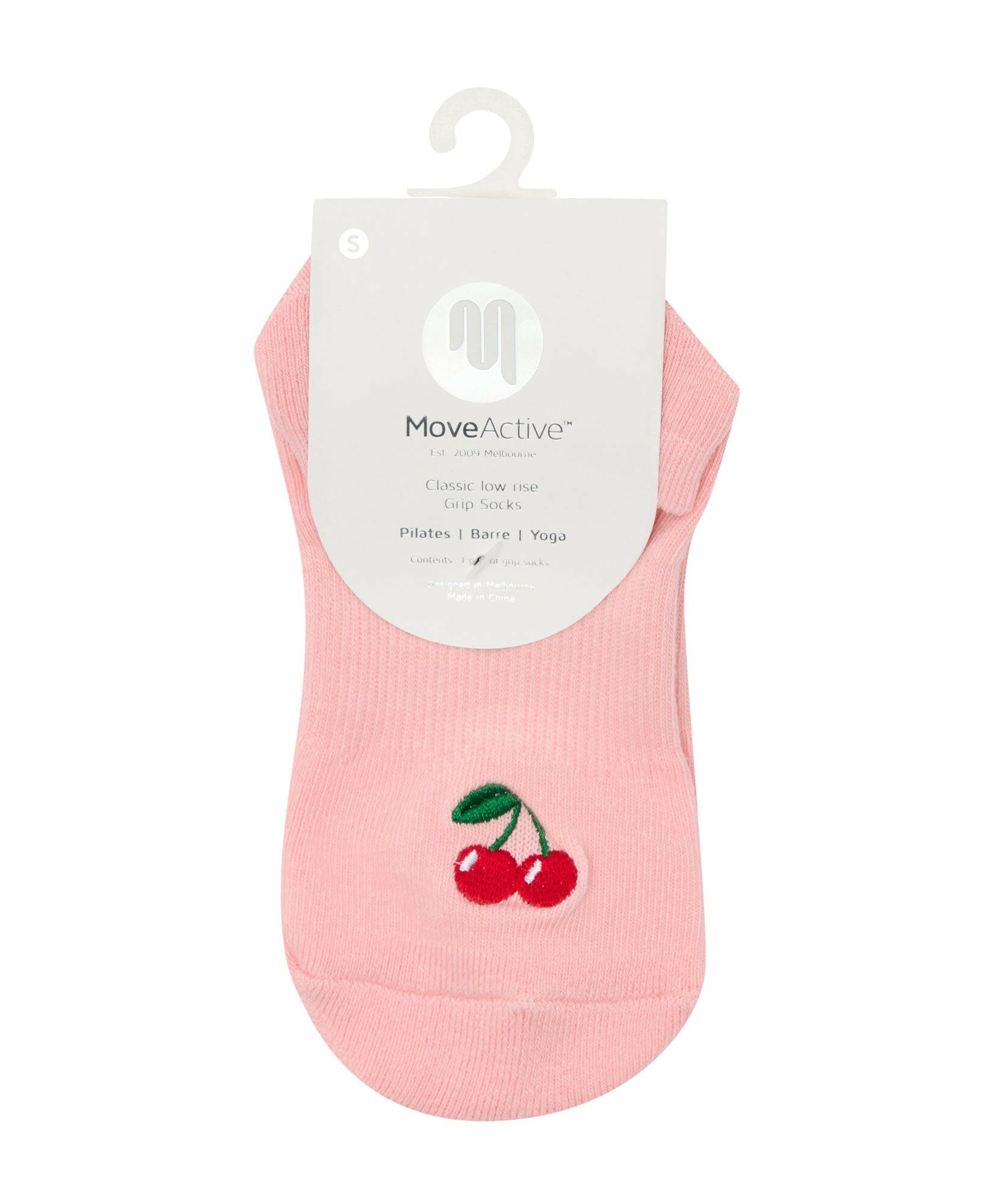 Low Rise Grip Socks - Sweet Cherry