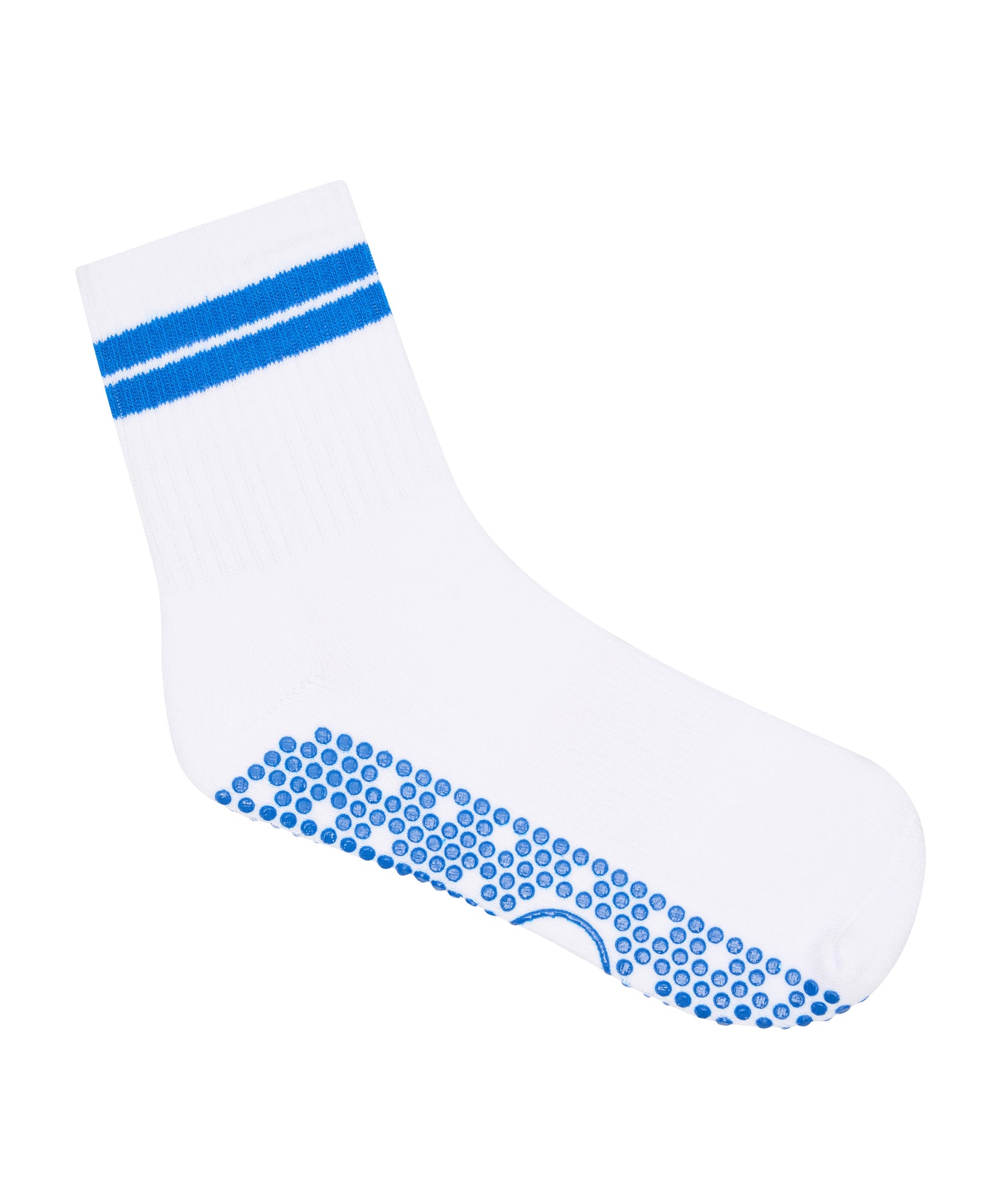Crew Non Slip Grip Socks - Cobalt Stripe