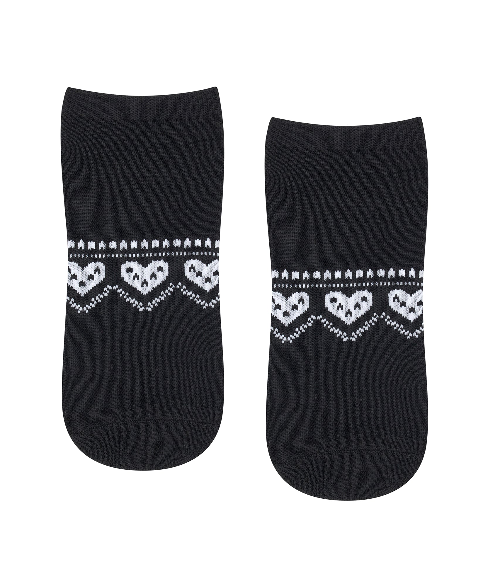 Classic Low Rise Grip Socks - Alpine Heart Midnight