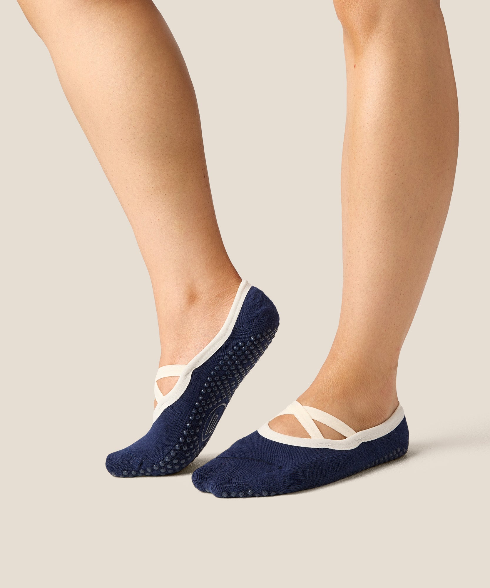 Ballet Grip Socks - Cross Navy