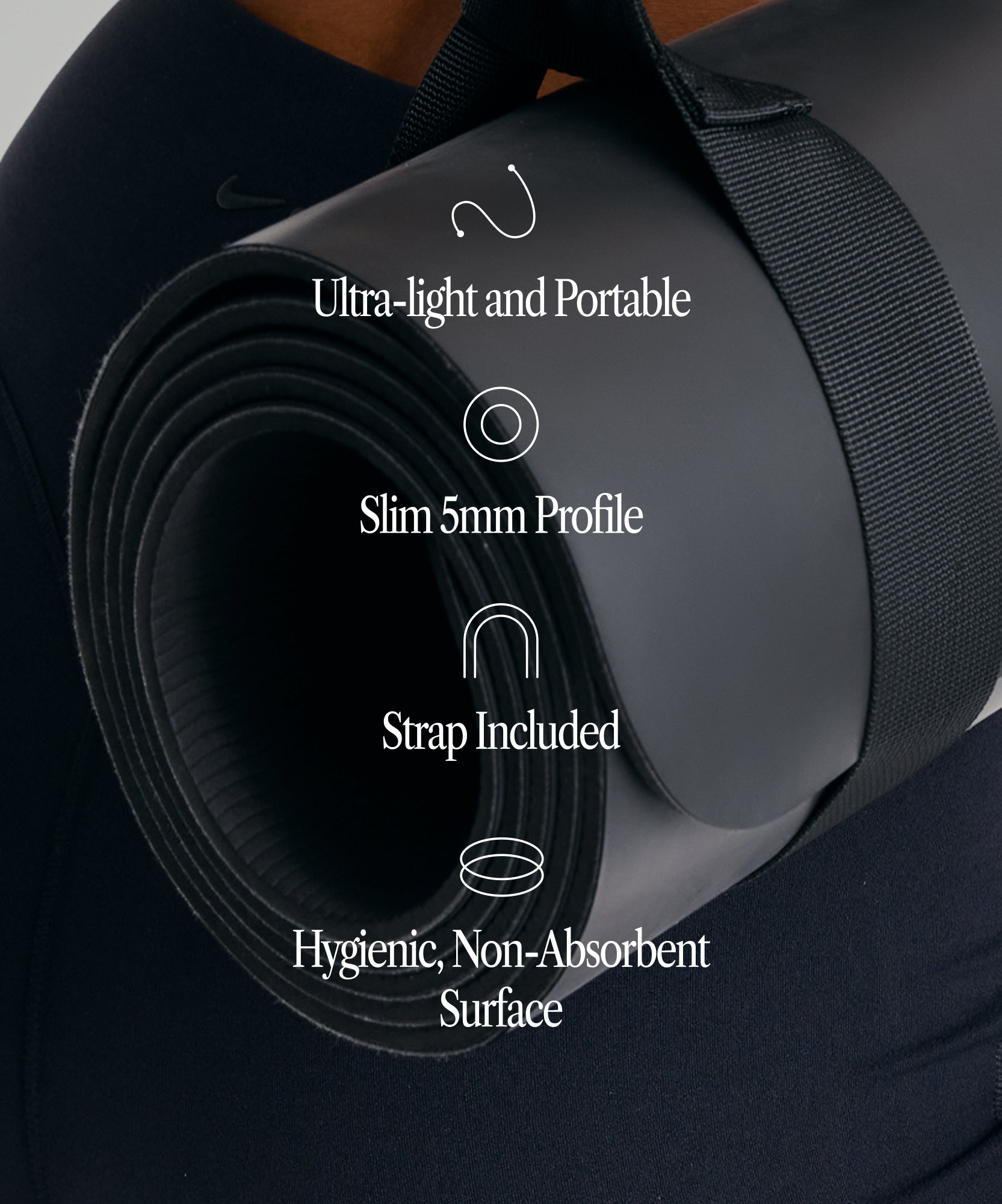 Lightweight Yoga Mat - Black