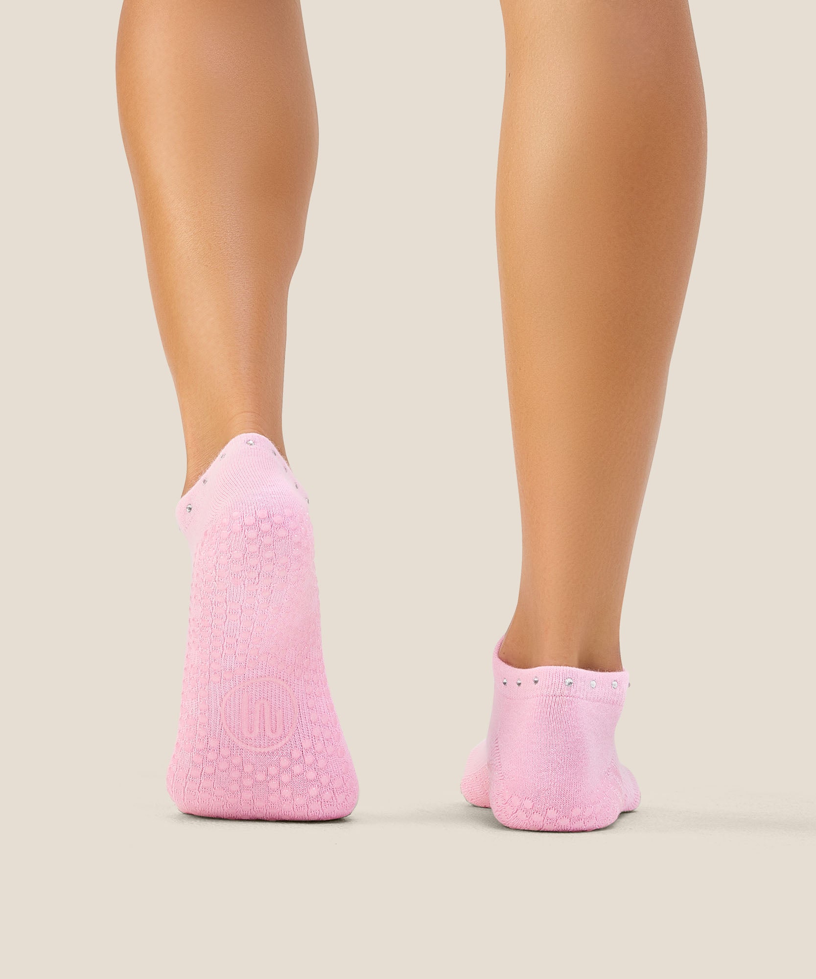 Low Rise Grip Socks - Gem Pink