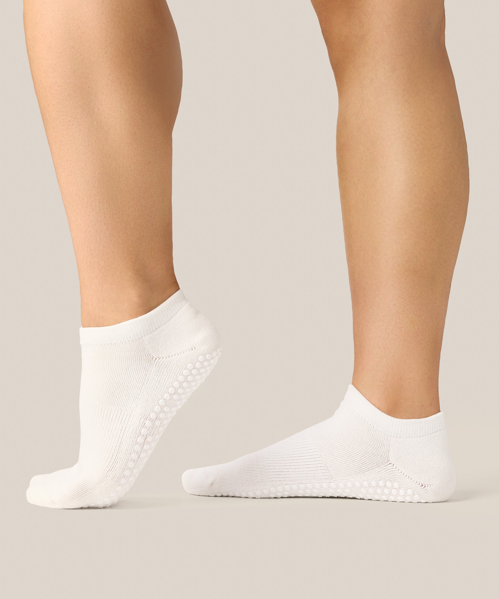 Low Rise Grip Socks - Ivory