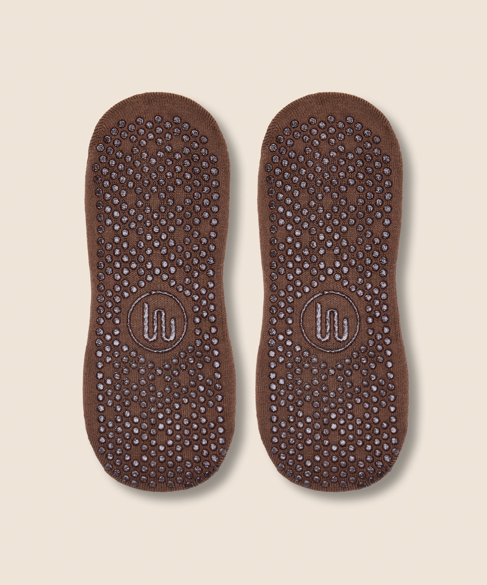 Low Rise Grip Socks - Heart Vine Brown