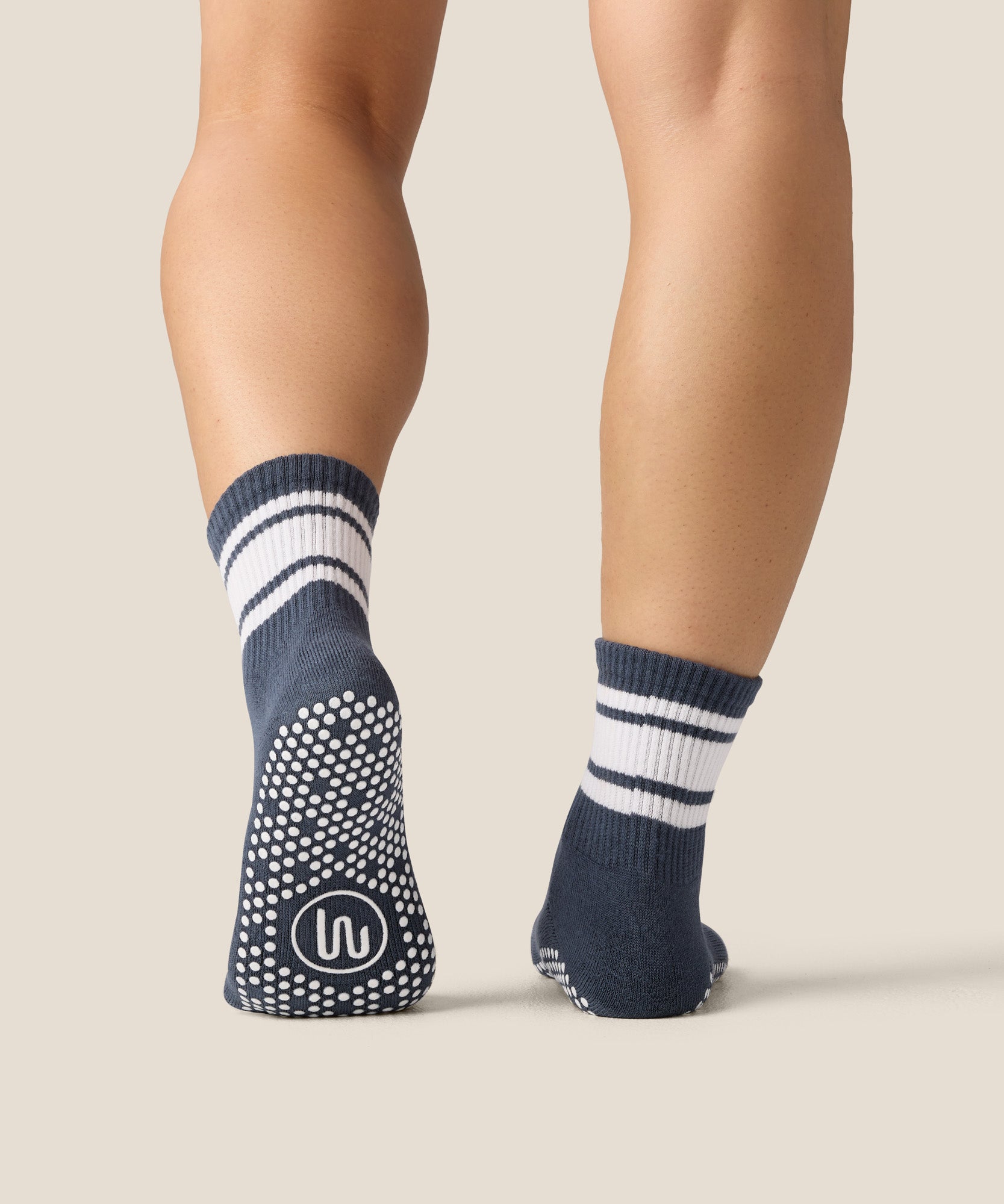 Crew Grip Socks - French Navy Stripe