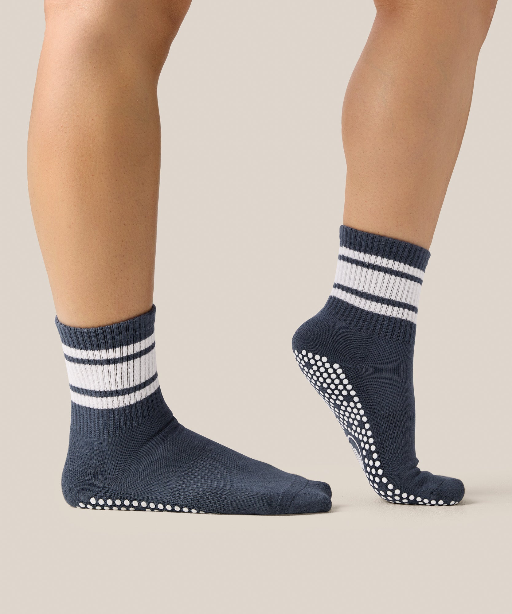 Crew Grip Socks - French Navy Stripe