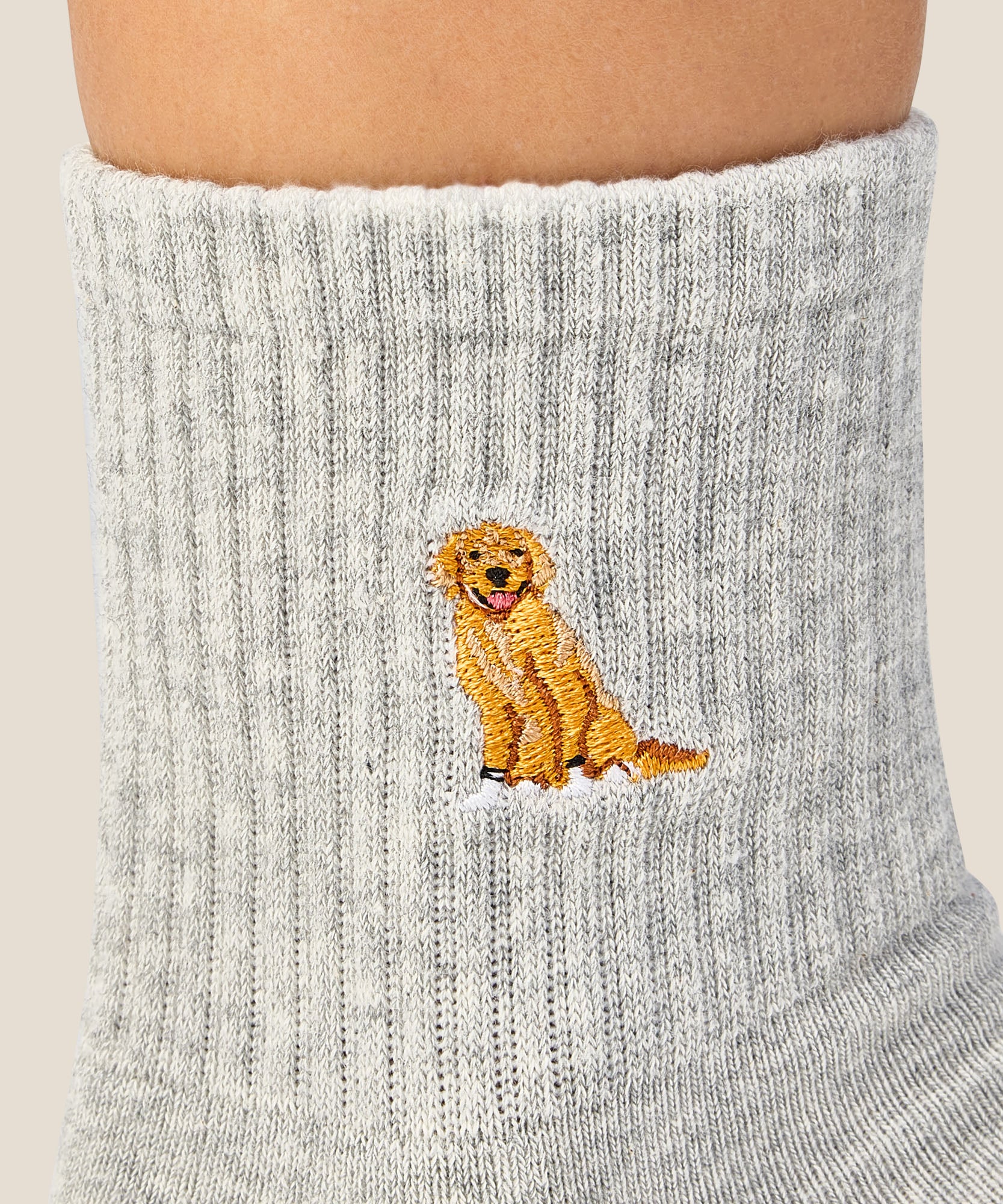 Crew Grip Socks - Golden Retriever Grey Marle