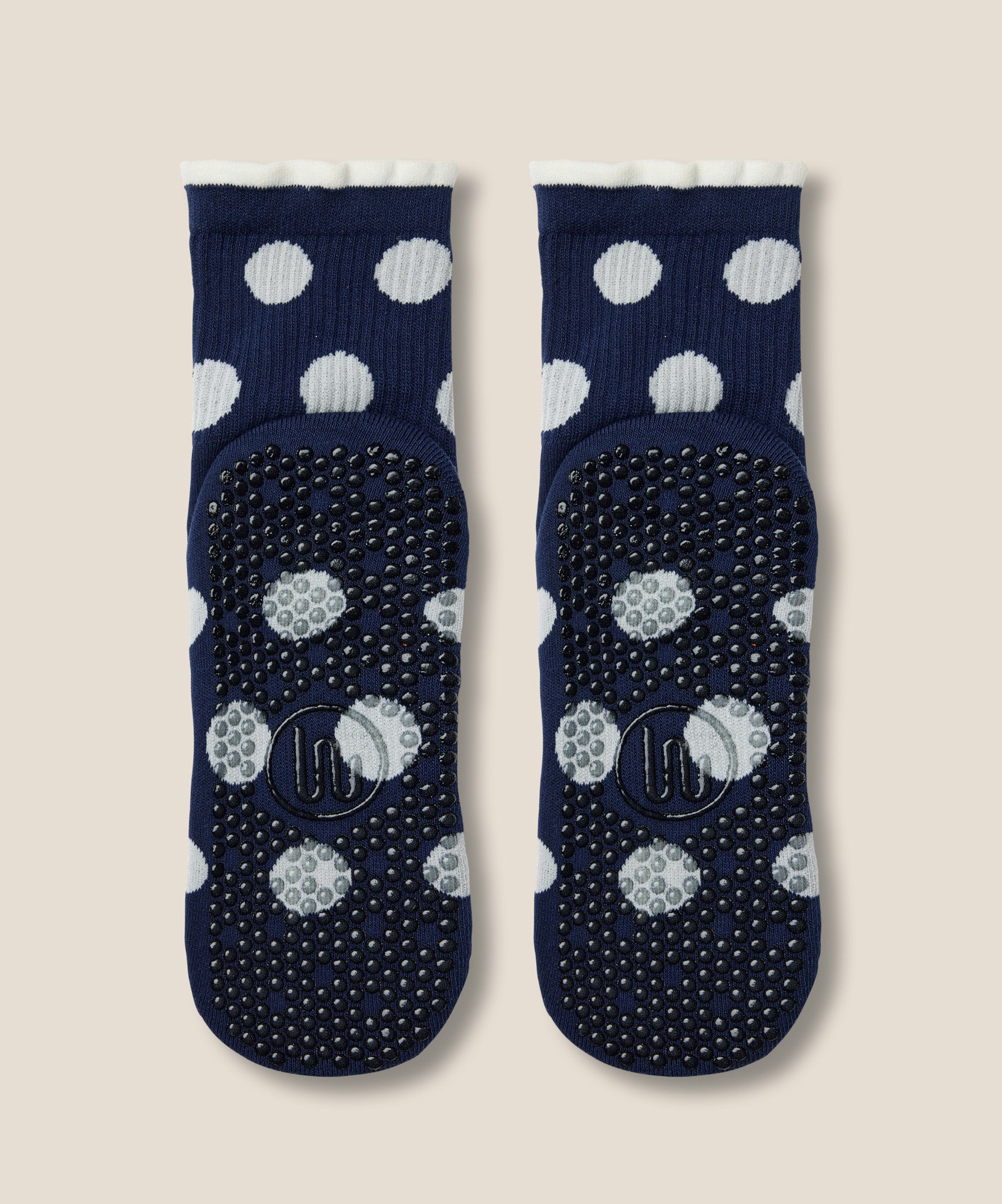 Crew Grip Socks - Polka Dot Navy