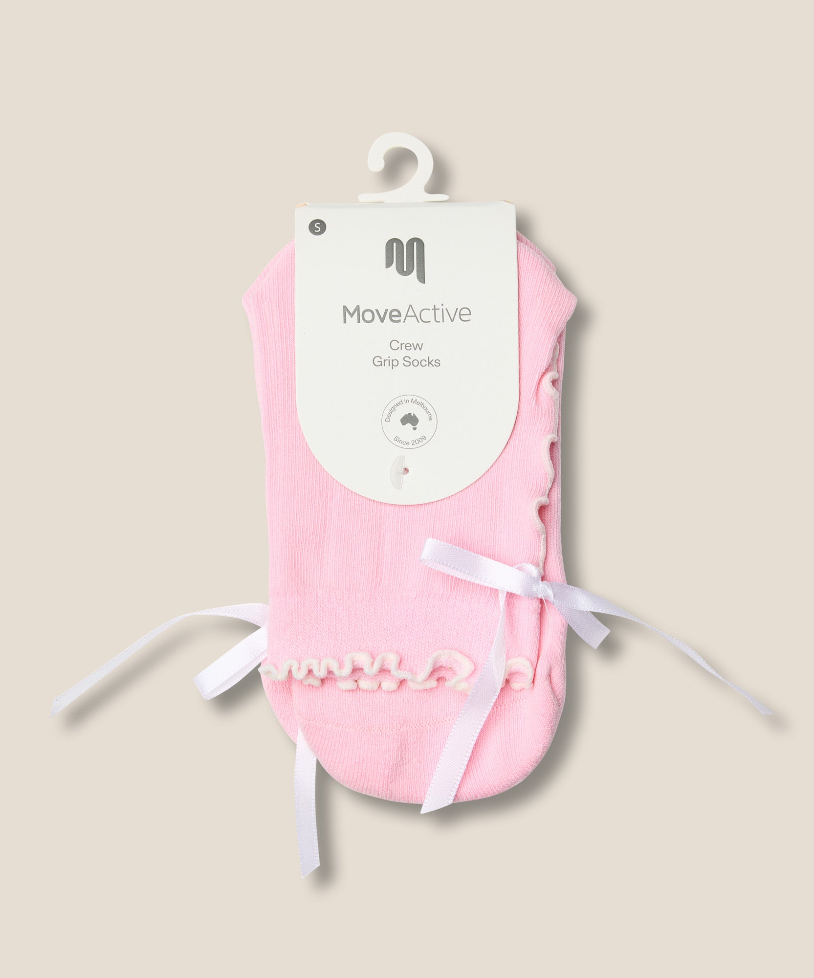 Crew Grip Socks - Sweet Bow Pink