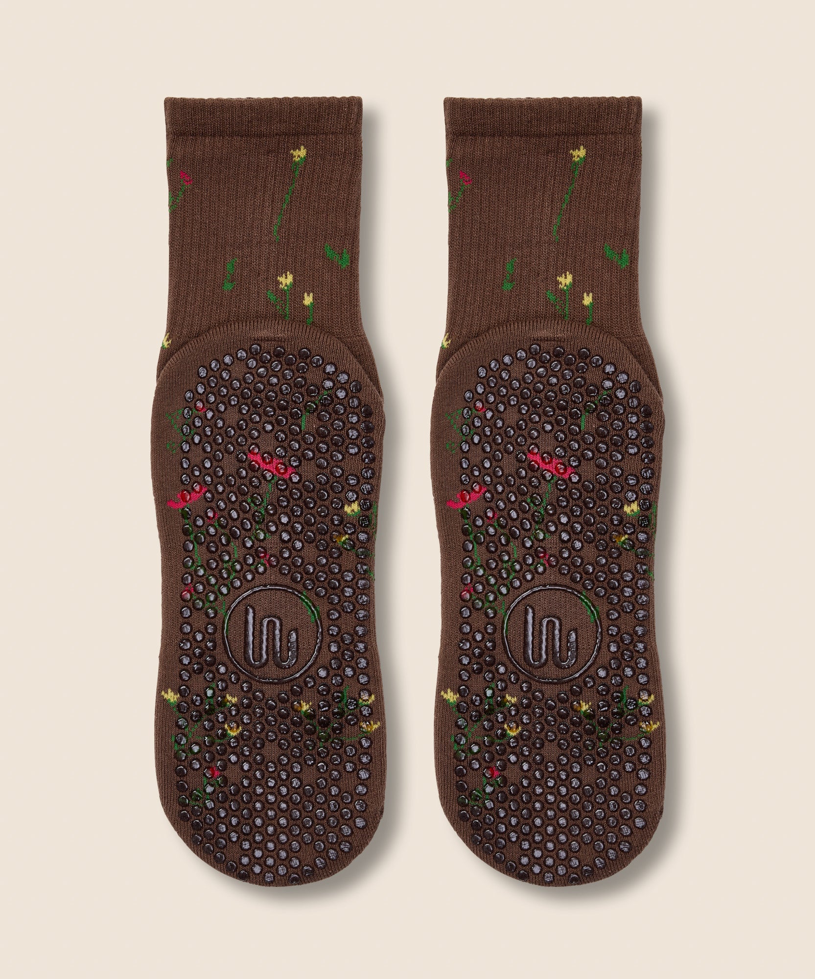Crew Grip Socks - Wildflower Brown