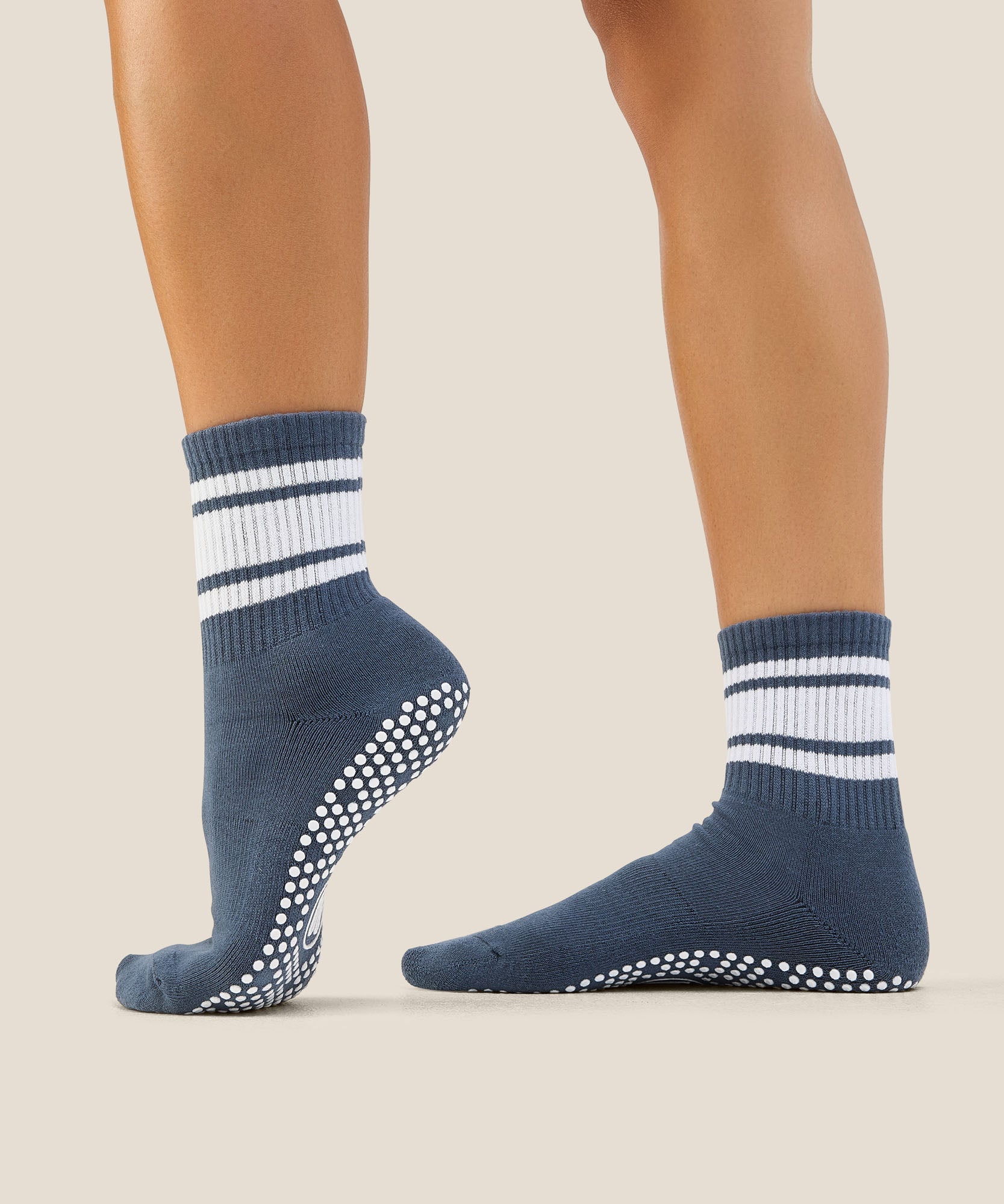 Crew Grip Socks - French Navy Stripe