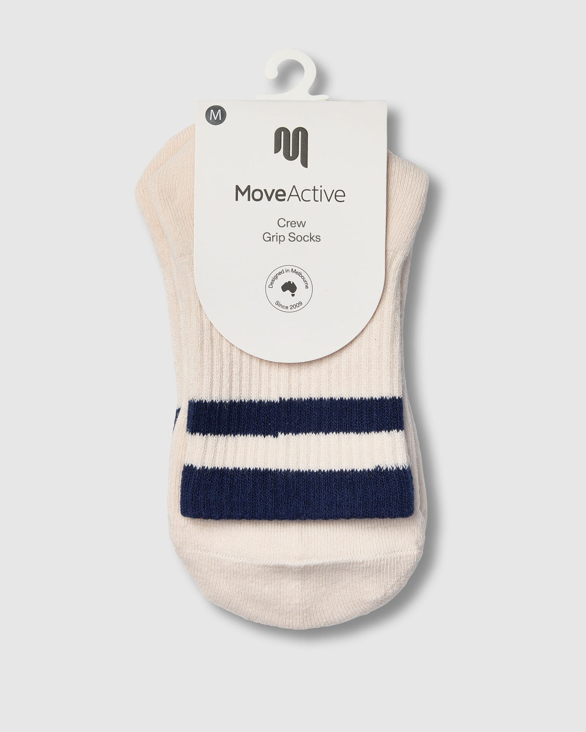 Crew Grip Sock - Retro Stripe Oat & Ink