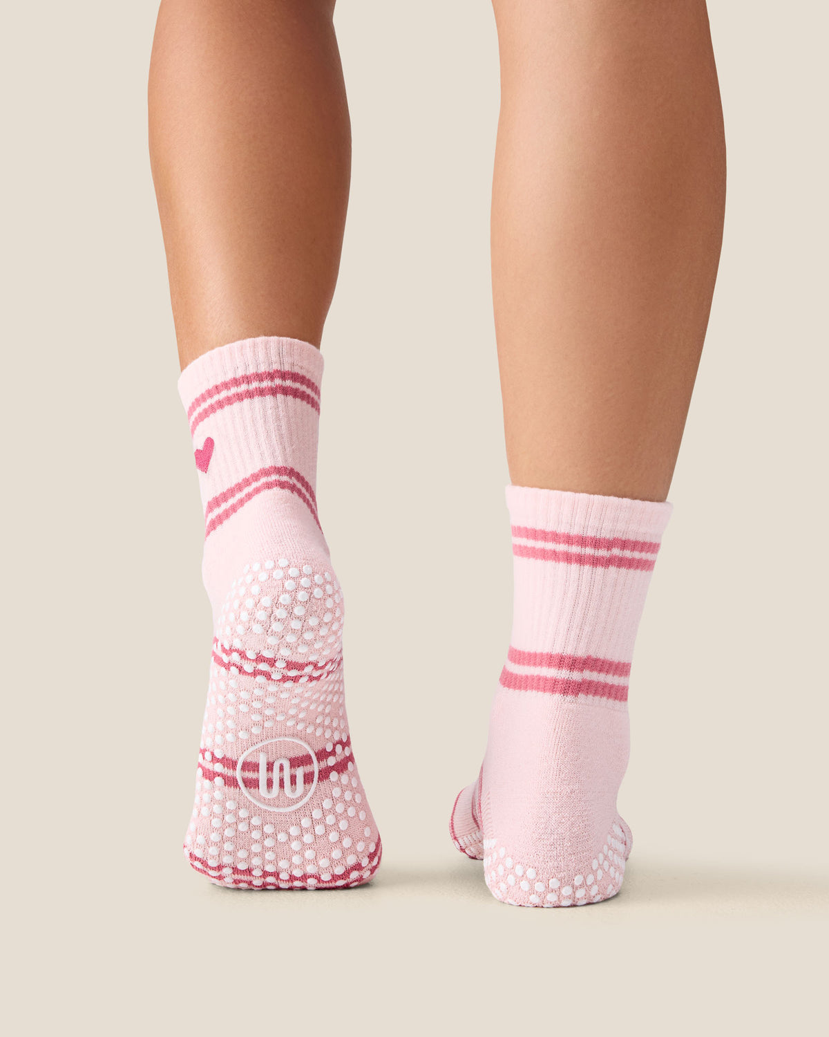Crew Grip Socks - Candy Stripe Candy Pink