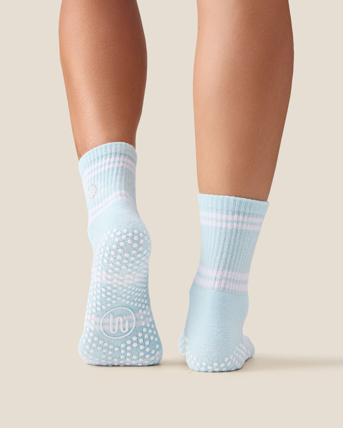 Crew Grip Socks - Candy Stripe Ice Blue