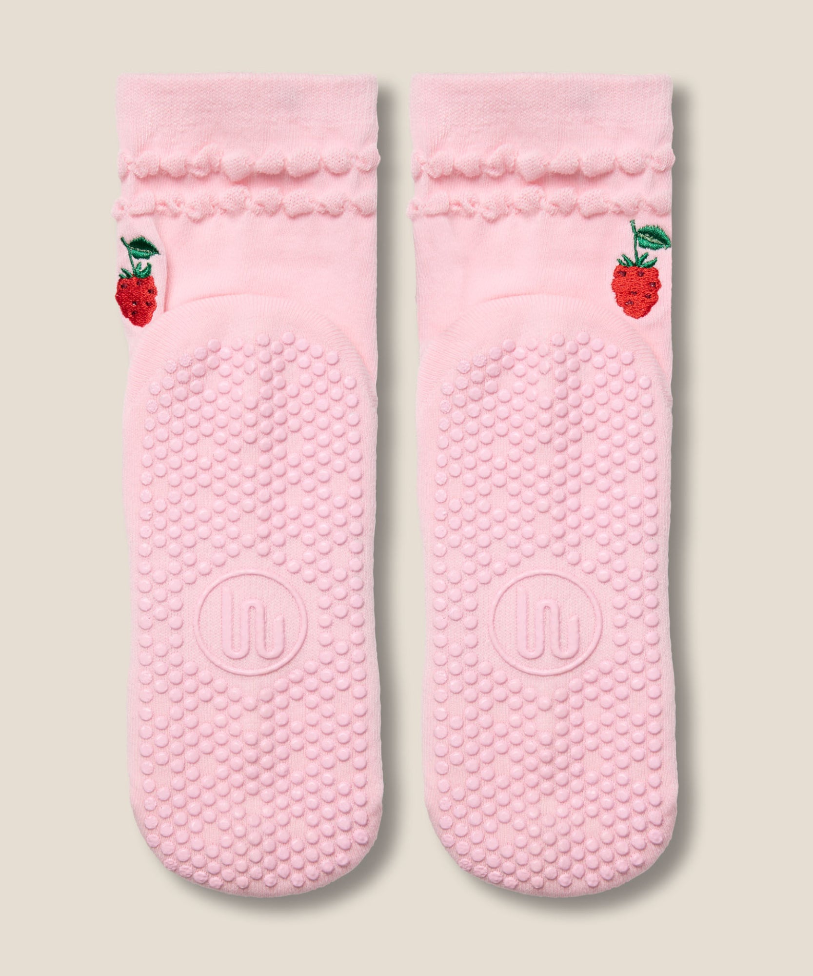 Crew Grip Socks - Raspberry Ruffle Pink