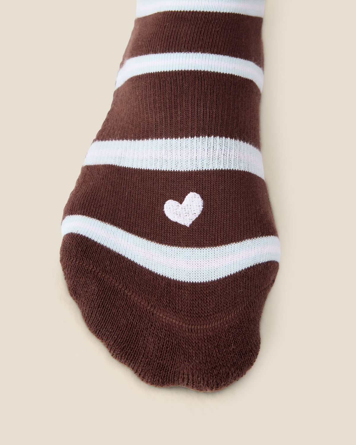 Low Rise Grip Socks - Candy Stripe Espresso