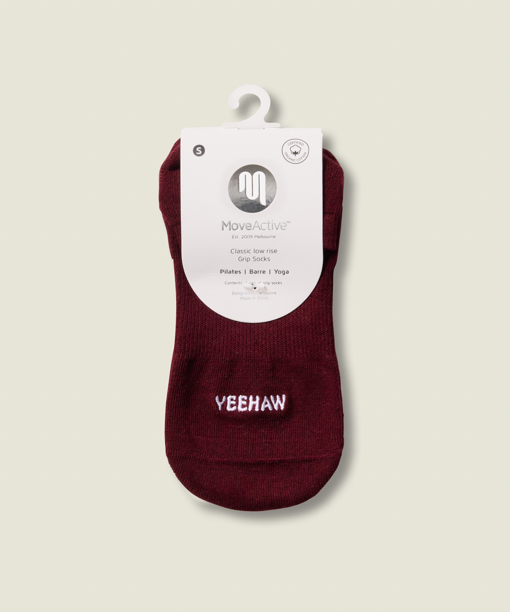 Classic Low Rise Grip Socks - Yeehaw Mulberry