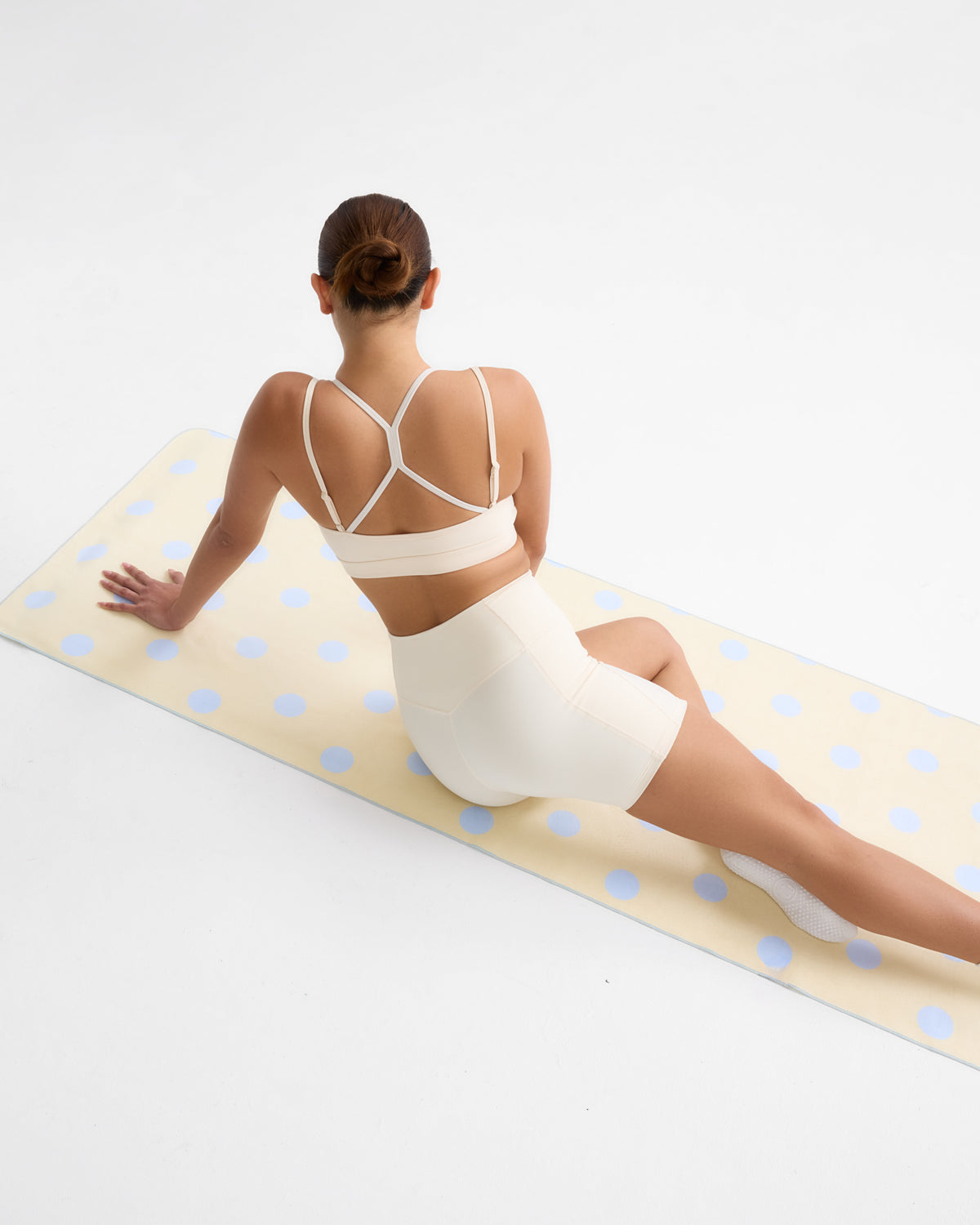 Mat Grip Towel - Polka Dot Butter + Blue