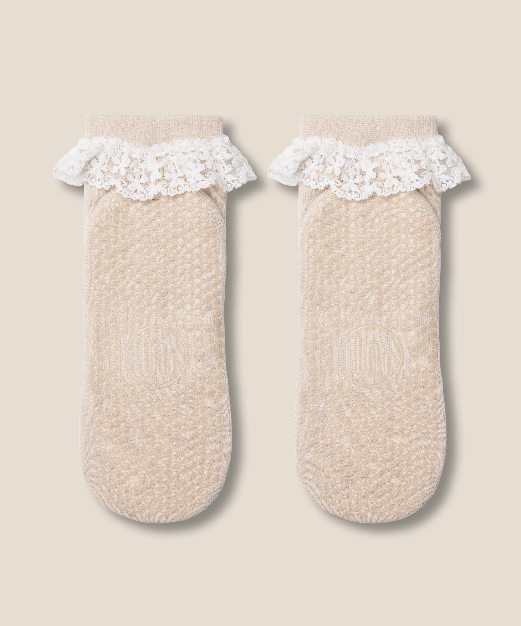 Quarter Crew Grip Socks - Lovers Lace