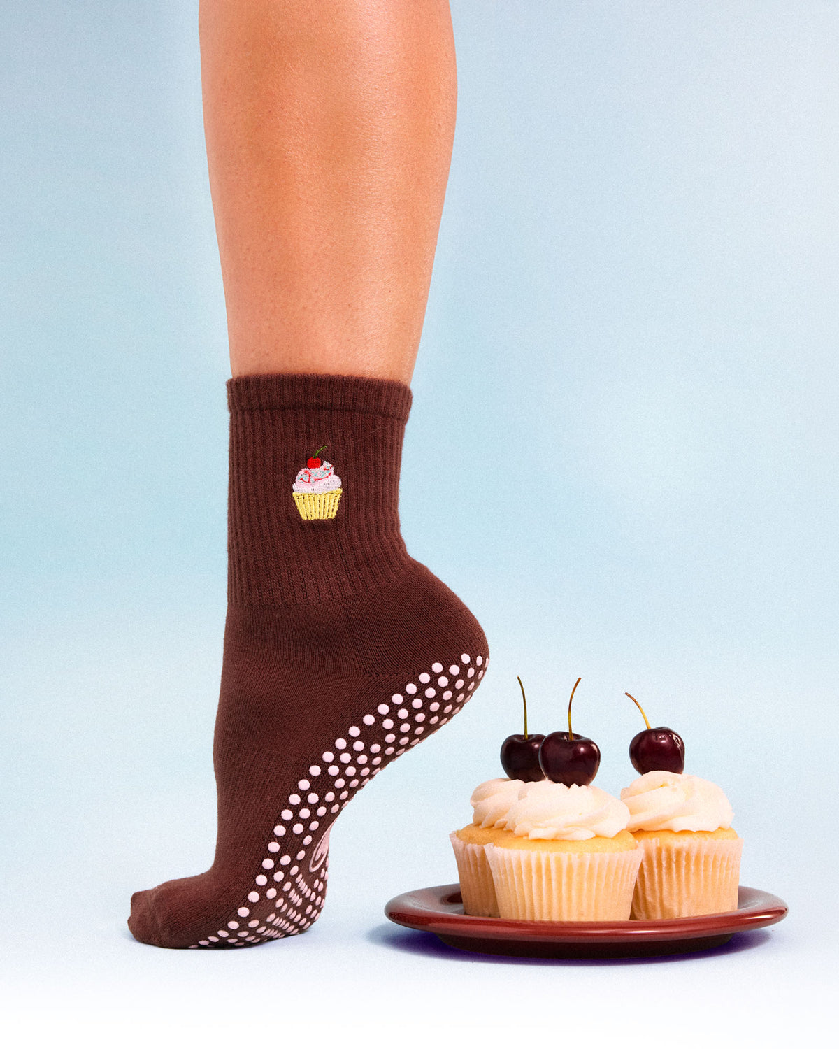 Crew Grip Socks - Cupcake Espresso