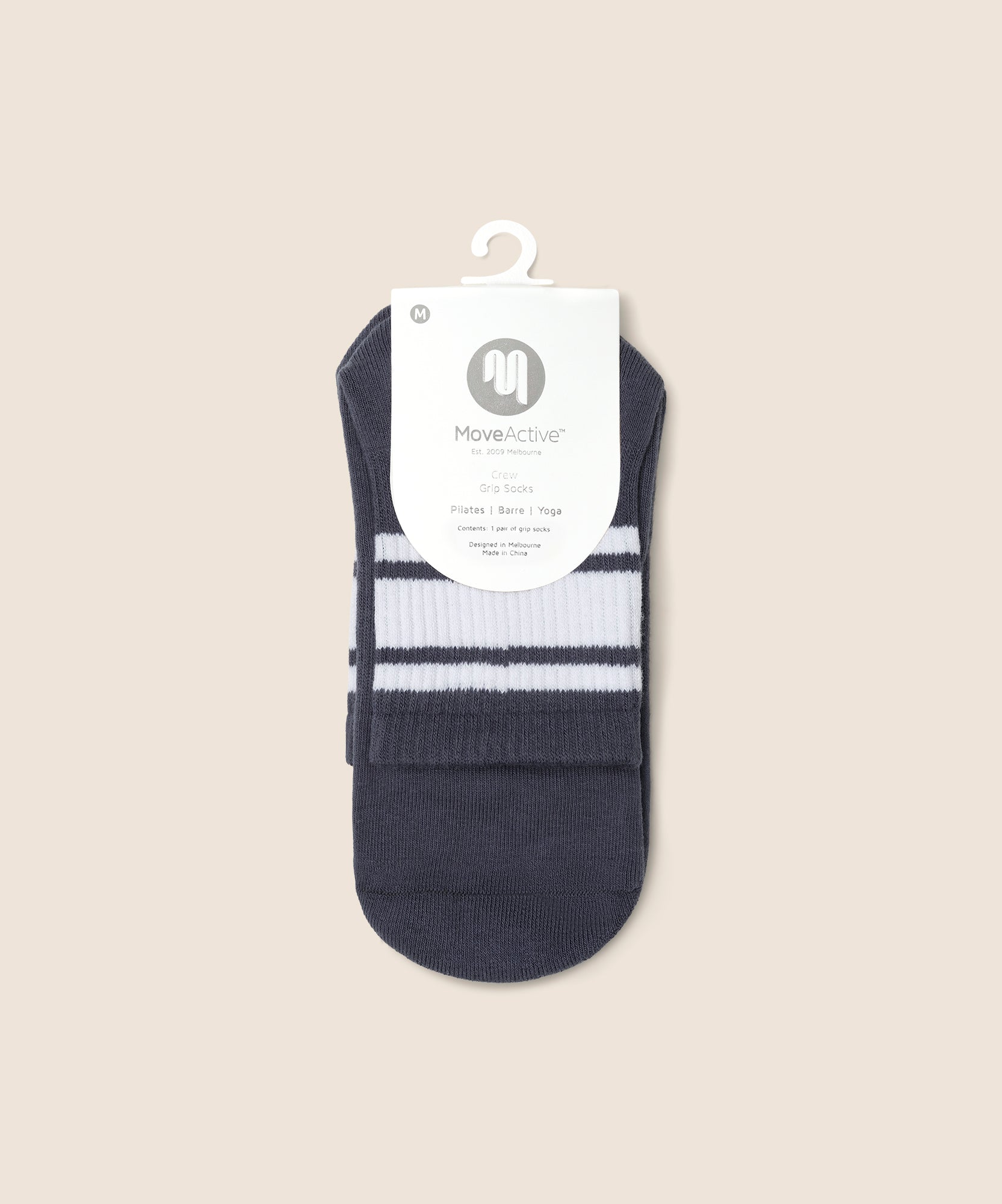 Crew Non Slip Grip Socks - French Navy Stripe