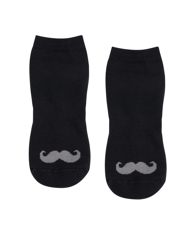 Classic Low Rise Grip Socks - Mo 20 Black for Yoga and Pilates