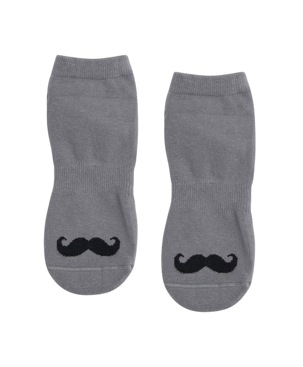 Classic Low Rise Grip Socks - Mo 20 Grey for Pilates and Yoga 