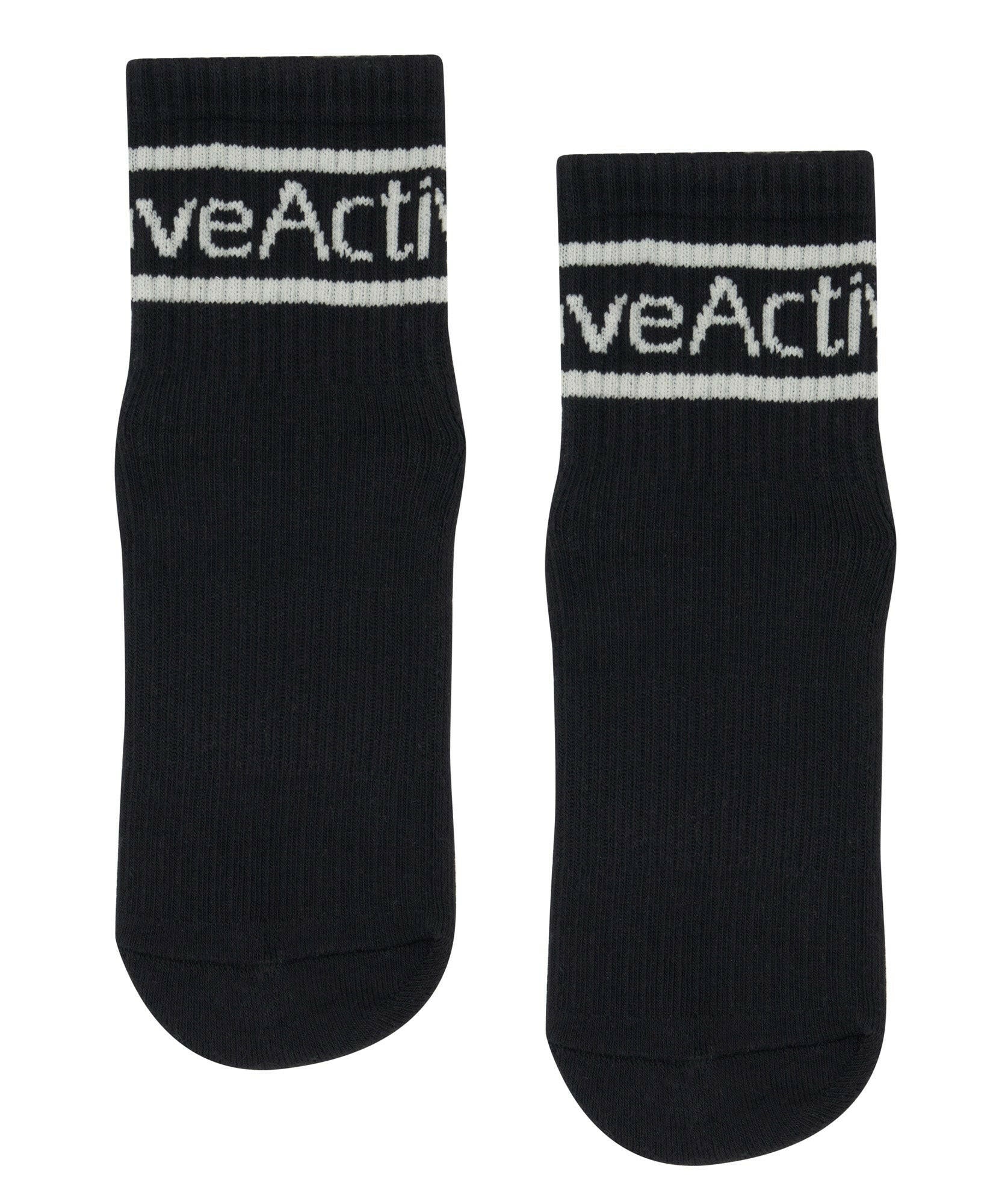 Low Crew Non Slip Grip Socks - MoveActive Black