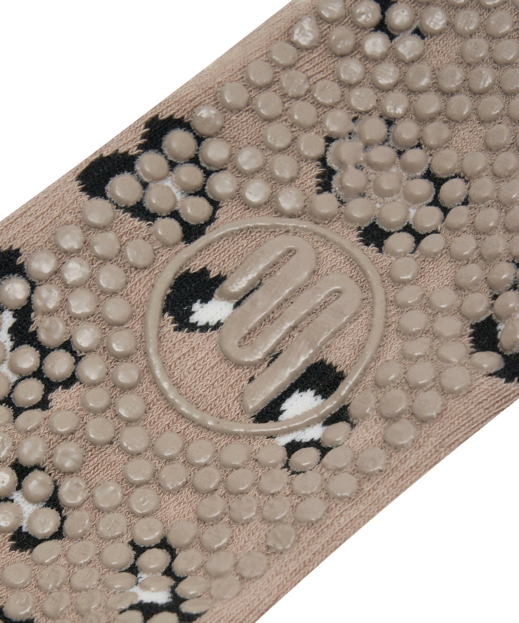 Slide On Non Slip Grip Socks Cheetah Nude MoveActive