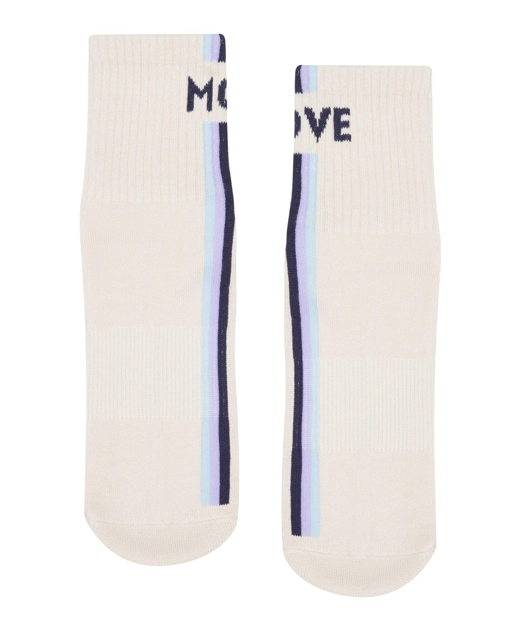 Crew Non Slip Grip Socks in Stellar Stripes Milk, a stylish and functional footwear accessory