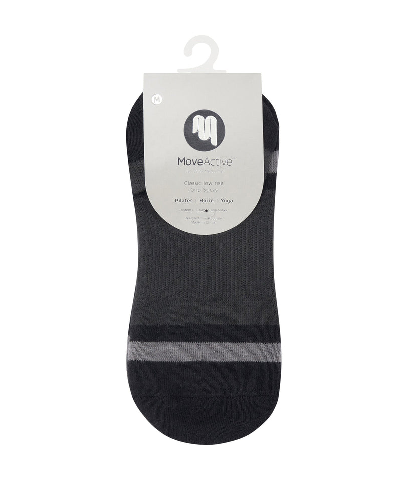 Men's Classic Low Rise Grip Socks in stylish grey color for everyday wear