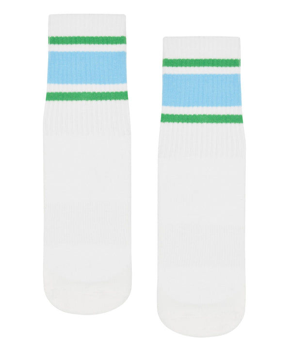 Men's crew non slip grip socks in a stylish Nordic stripe pattern