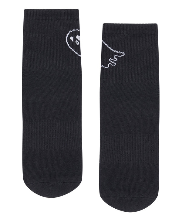 Crew Non Slip Grip Socks - Ghost Black provide excellent traction and comfort for your workouts