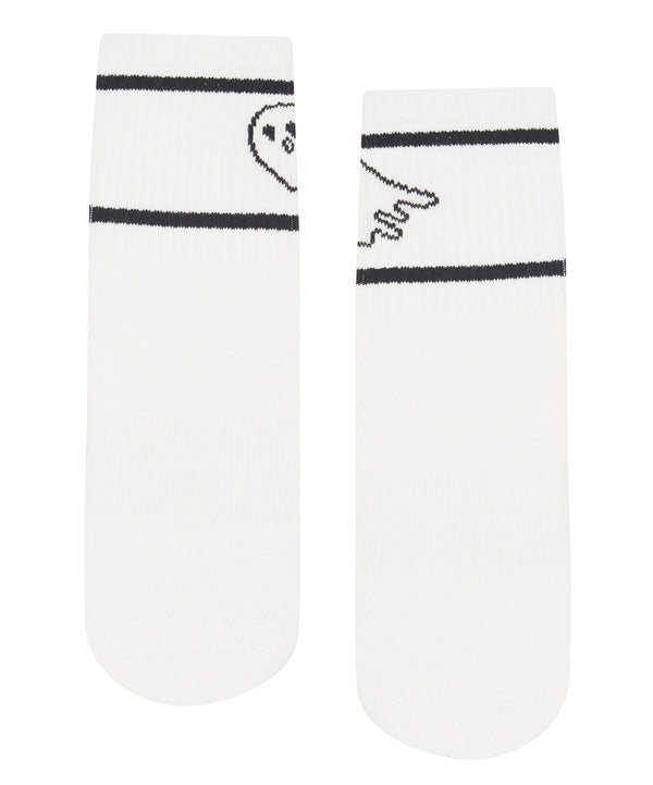 Crew Non Slip Grip Socks - Ghost White designed for maximum comfort and stability during workouts
