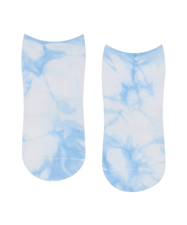 Classic Low Rise Grip Socks in Maui Tie-Dye, perfect for yoga and pilates