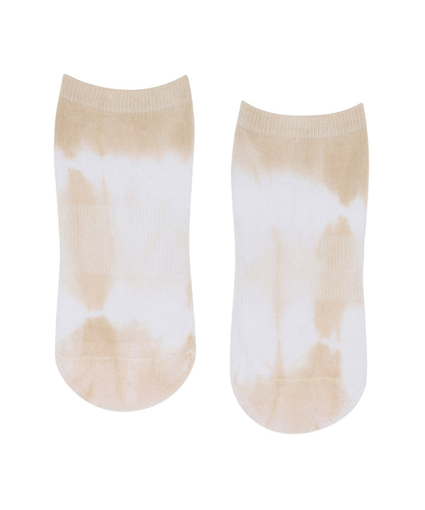 Classic Low Rise Grip Socks in Saltwater Tie-Dye, perfect for workouts