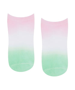 Classic Low Rise Grip Socks - Watermelon Ombre for Pilates and Yoga