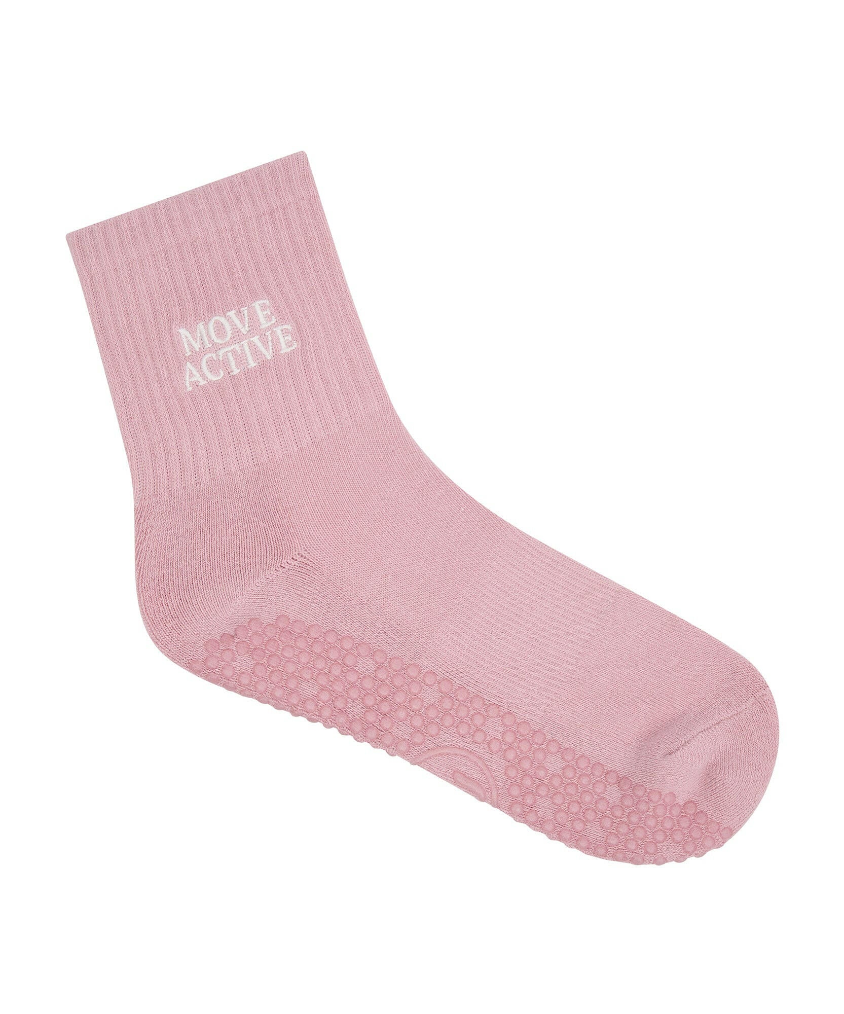 Crew Non Slip Grip Socks - Signature Mauve.