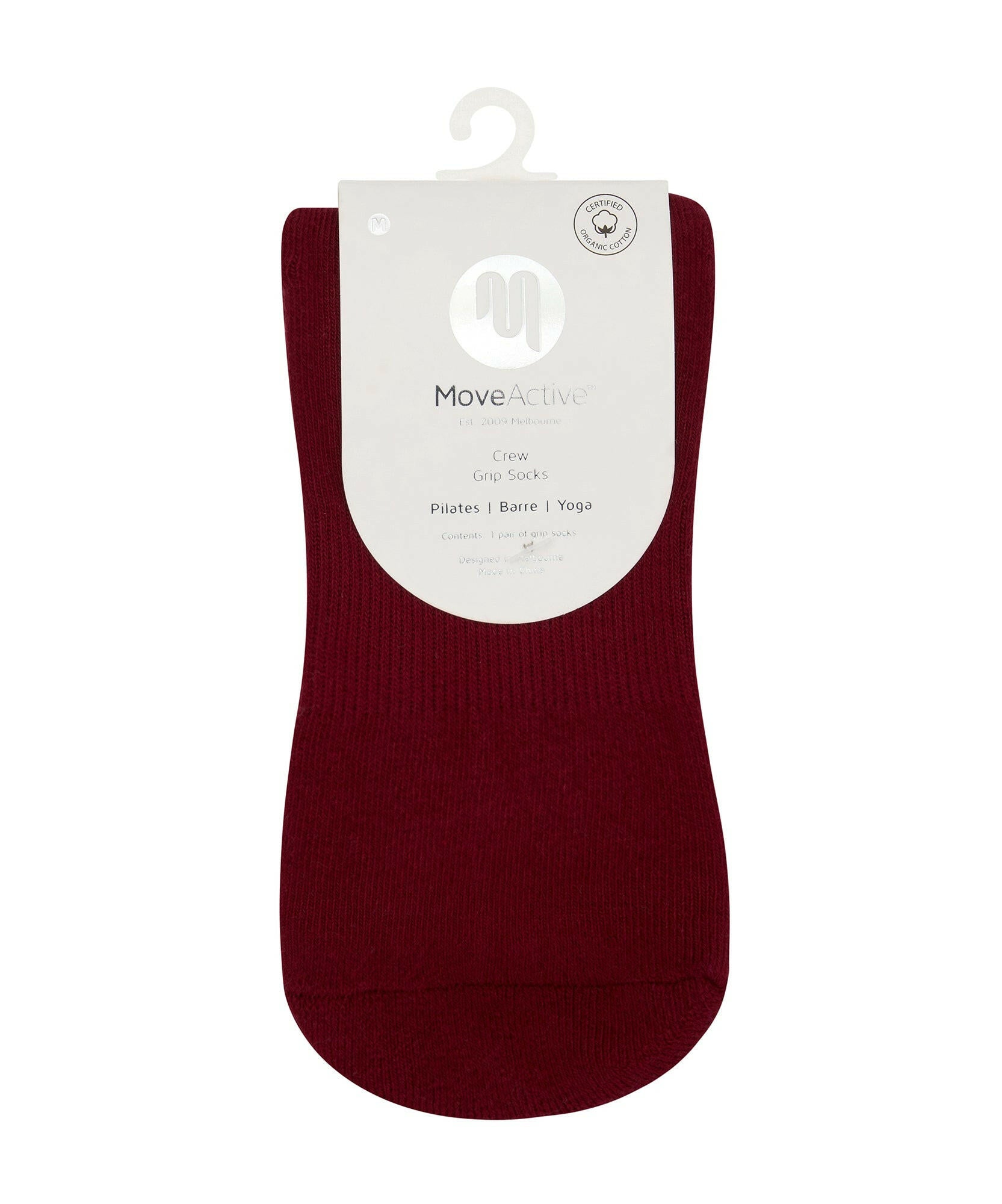 Crew Non Slip Grip Socks - Crimson Dream.