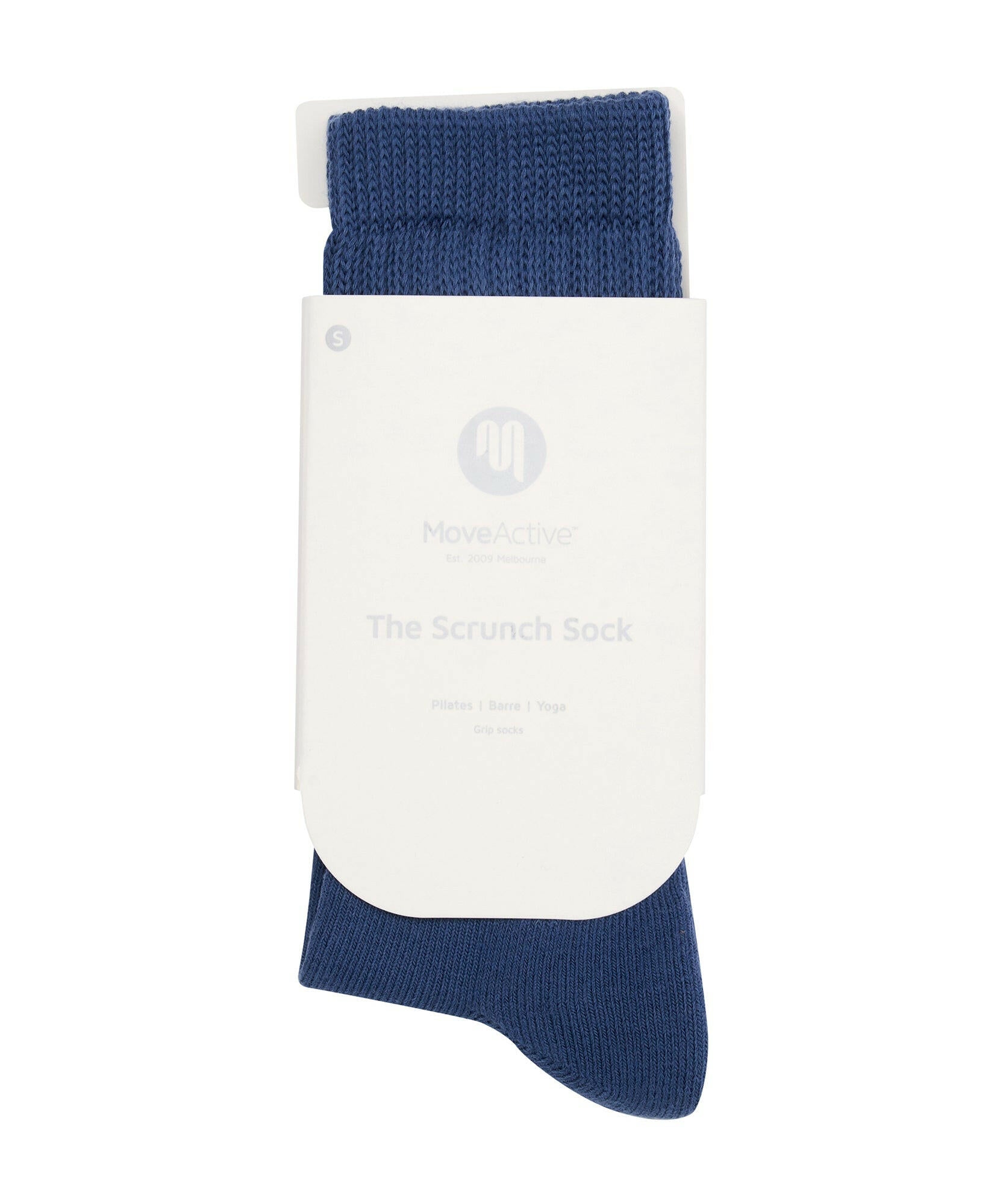 Scrunch Non Slip Grip Socks - Denim Blue