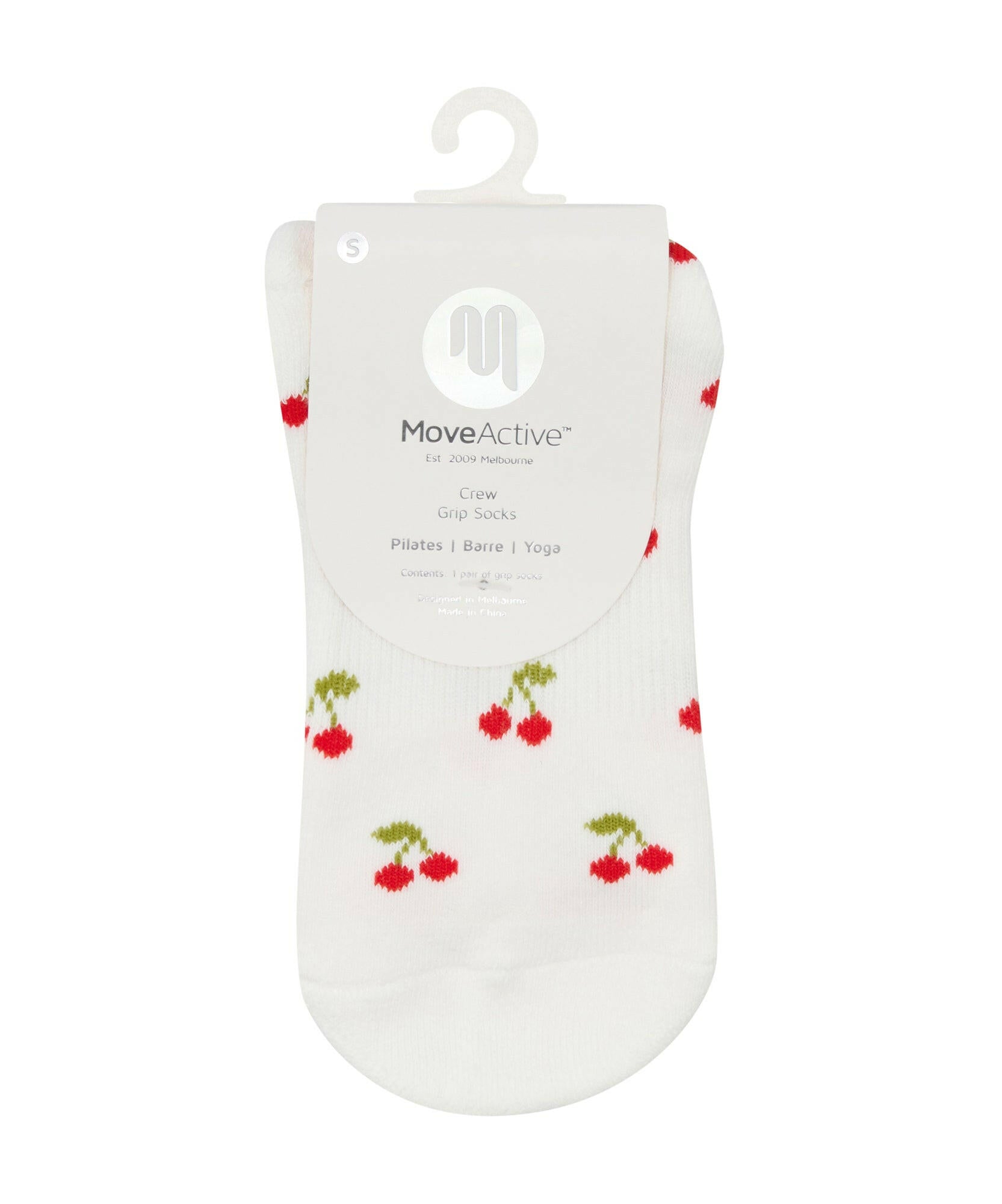 Crew Non Slip Grip Socks - Cherry Pop