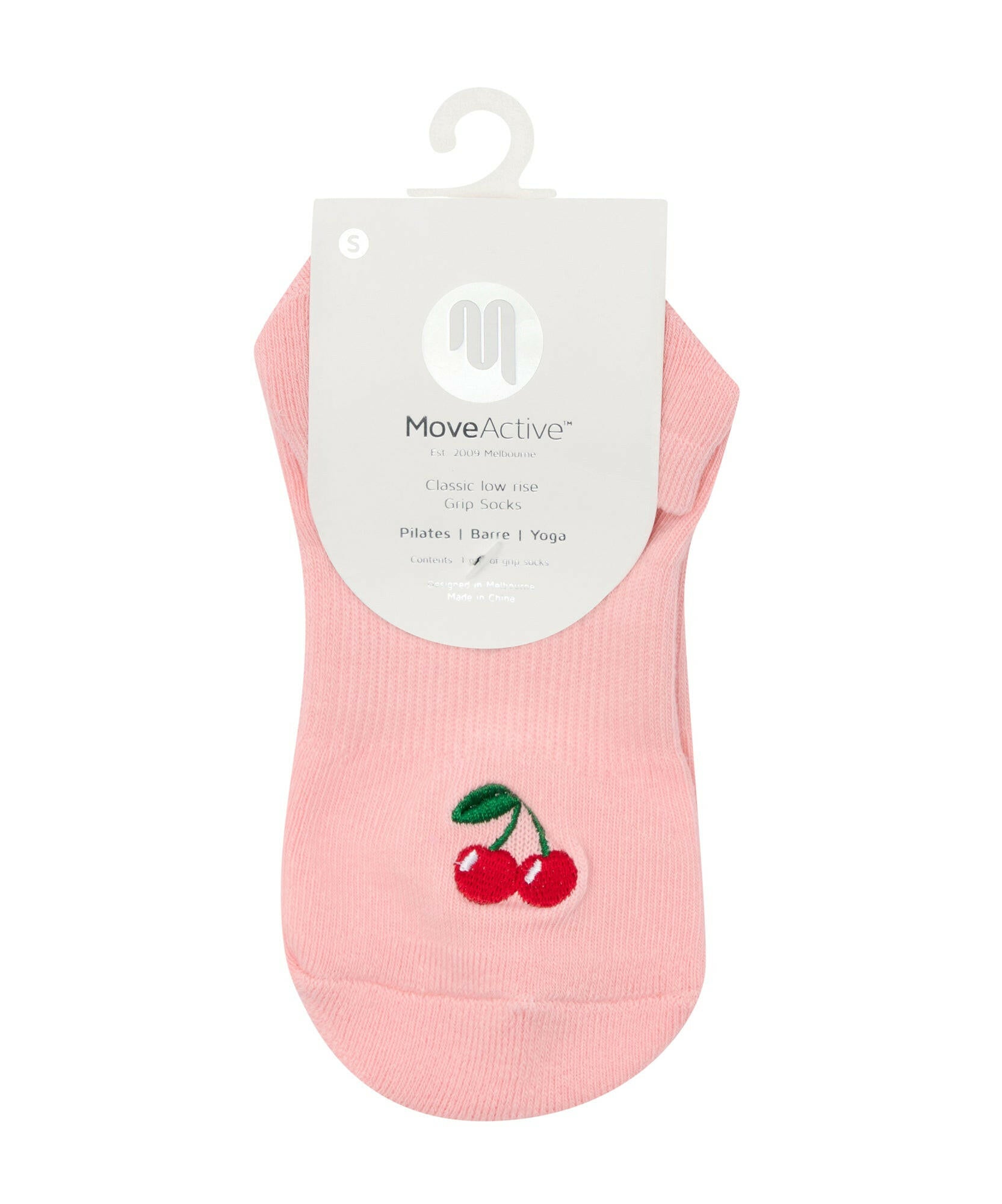 Classic Low Rise Grip Socks - Sweet Cherry