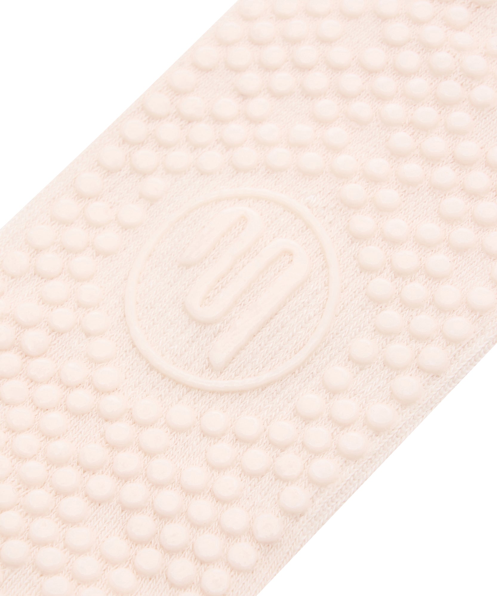 Crew Non Slip Grip Socks - Ribbed Sporty Stripe Blush