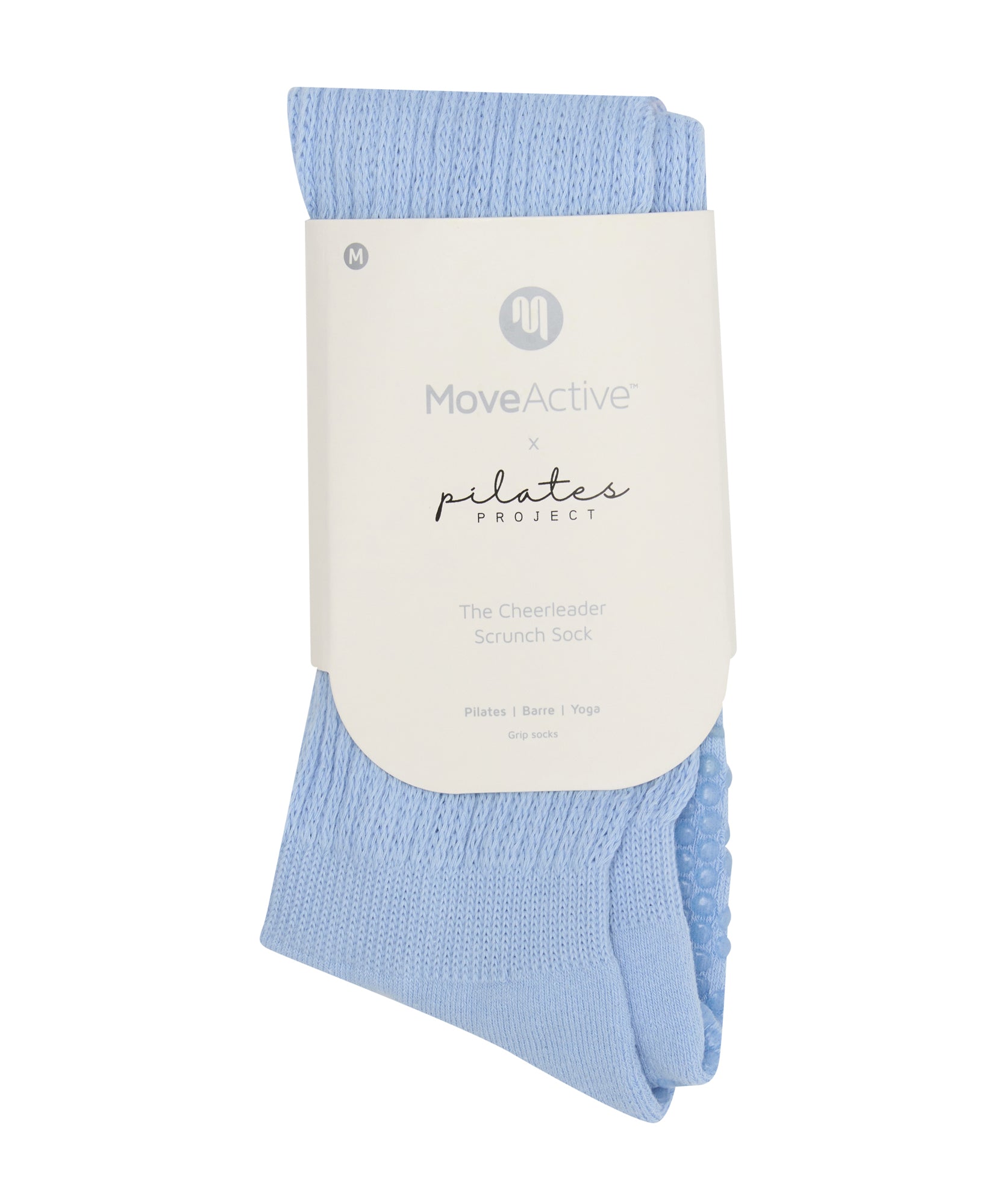 Pilates Project x Cheerleader Scrunch Non Slip Grip Socks - Baby Blue