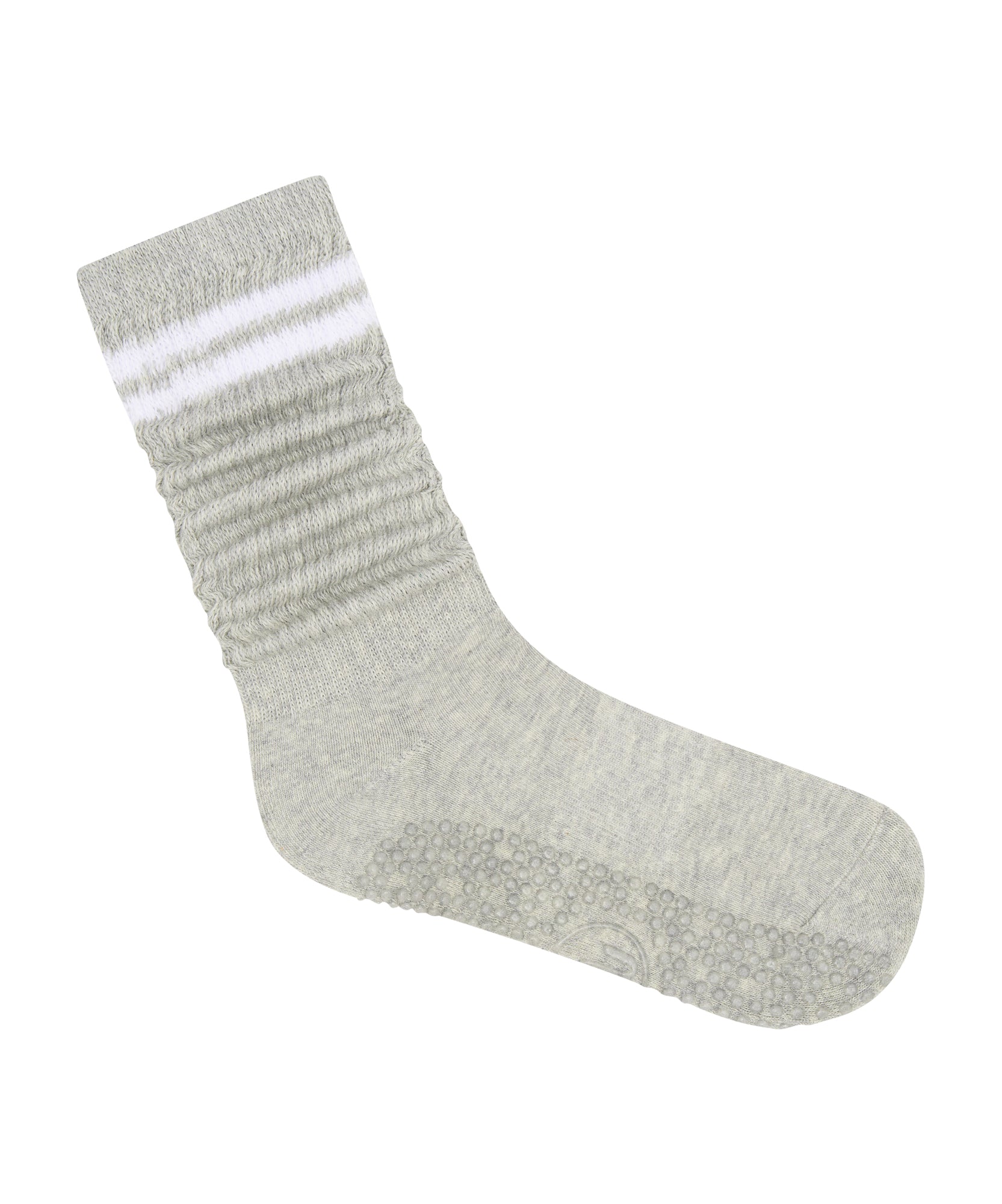 Pilates Project x Cheerleader Scrunch Non Slip Grip Socks - Grey Marle