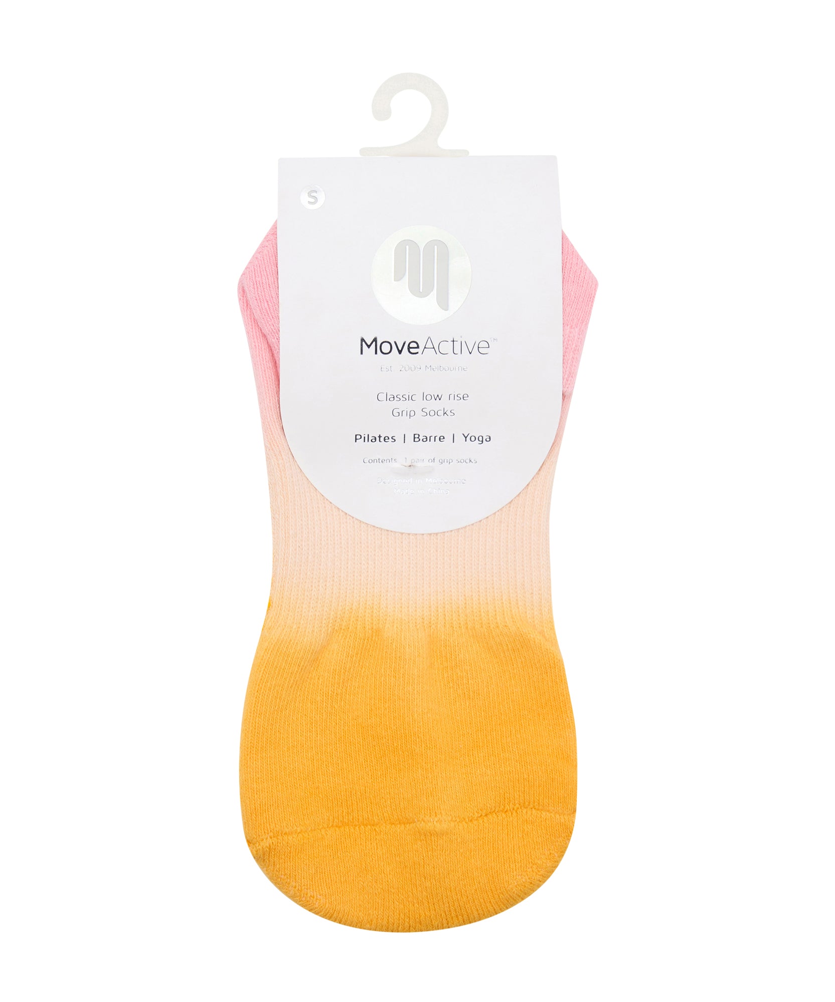 Classic Low Rise Grip Socks - Mimosa Sorbet Ombré